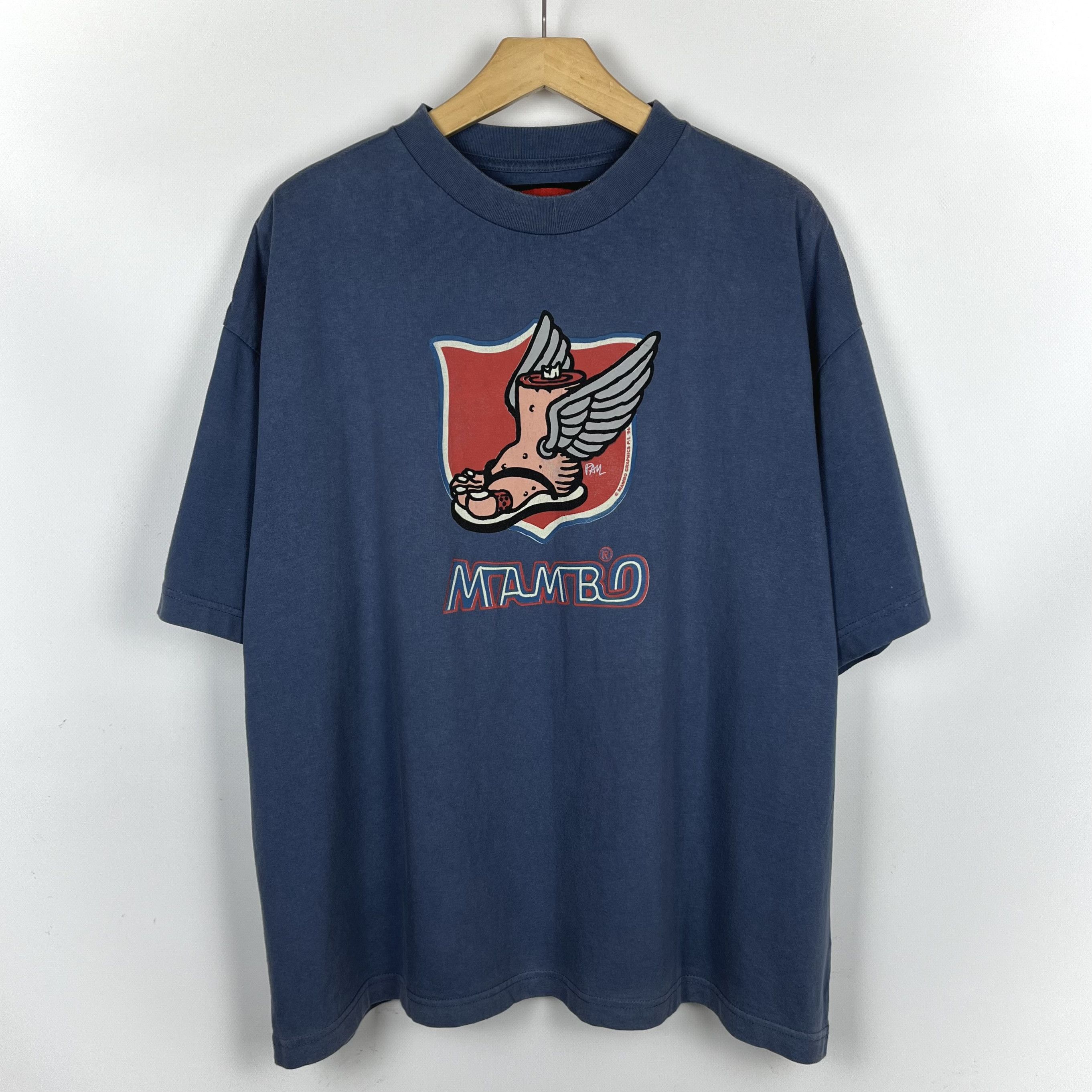Mambo Vintage Mambo Australia Winged Foot Big Logo T Shirt 1996 Size US M / EU 48-50 / 2 - 1 Thumbnail