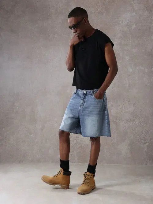 Japanese Brand × Vintage RAW distressed Y2K edgy jeans shorts Size US 32 / EU 48 - 2 Thumbnail