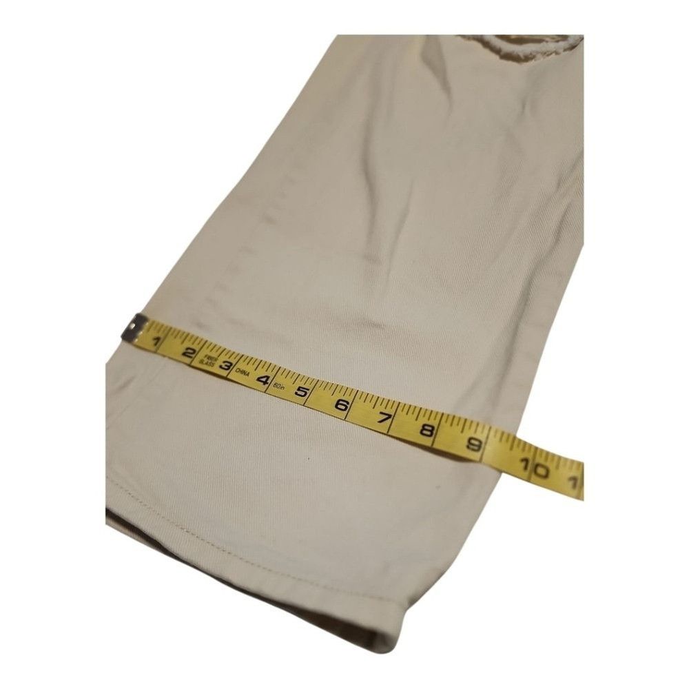 Other Dogma Wide Leg Distressed Jeans Women 25 Cream Streetwear Size 25" / US 0 / IT 36 - 6 Thumbnail
