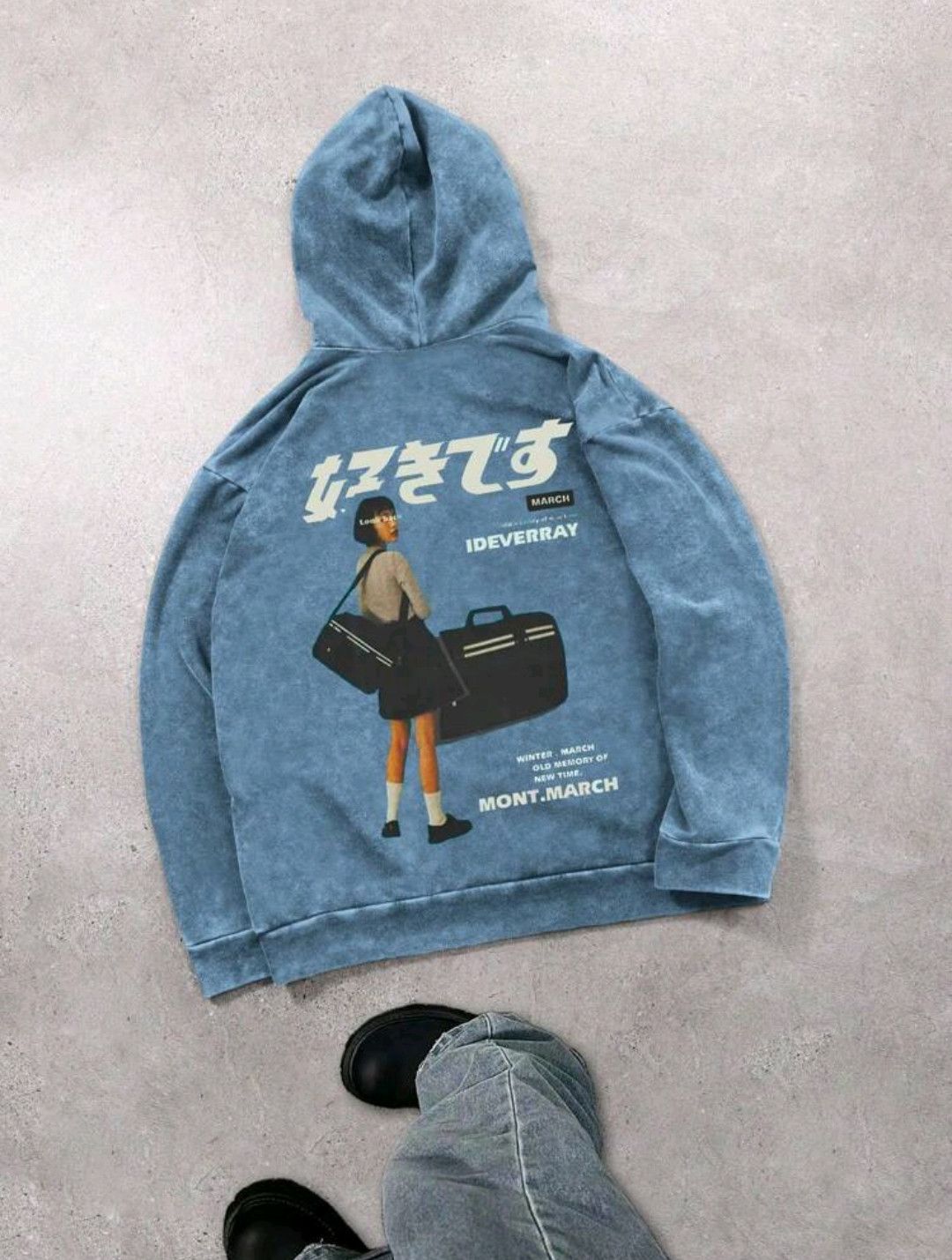 Japanese Brand × Vintage Distressed Hoodie Vintage Japanese Character sh Size US XL / EU 56 / 4 - 1 Thumbnail