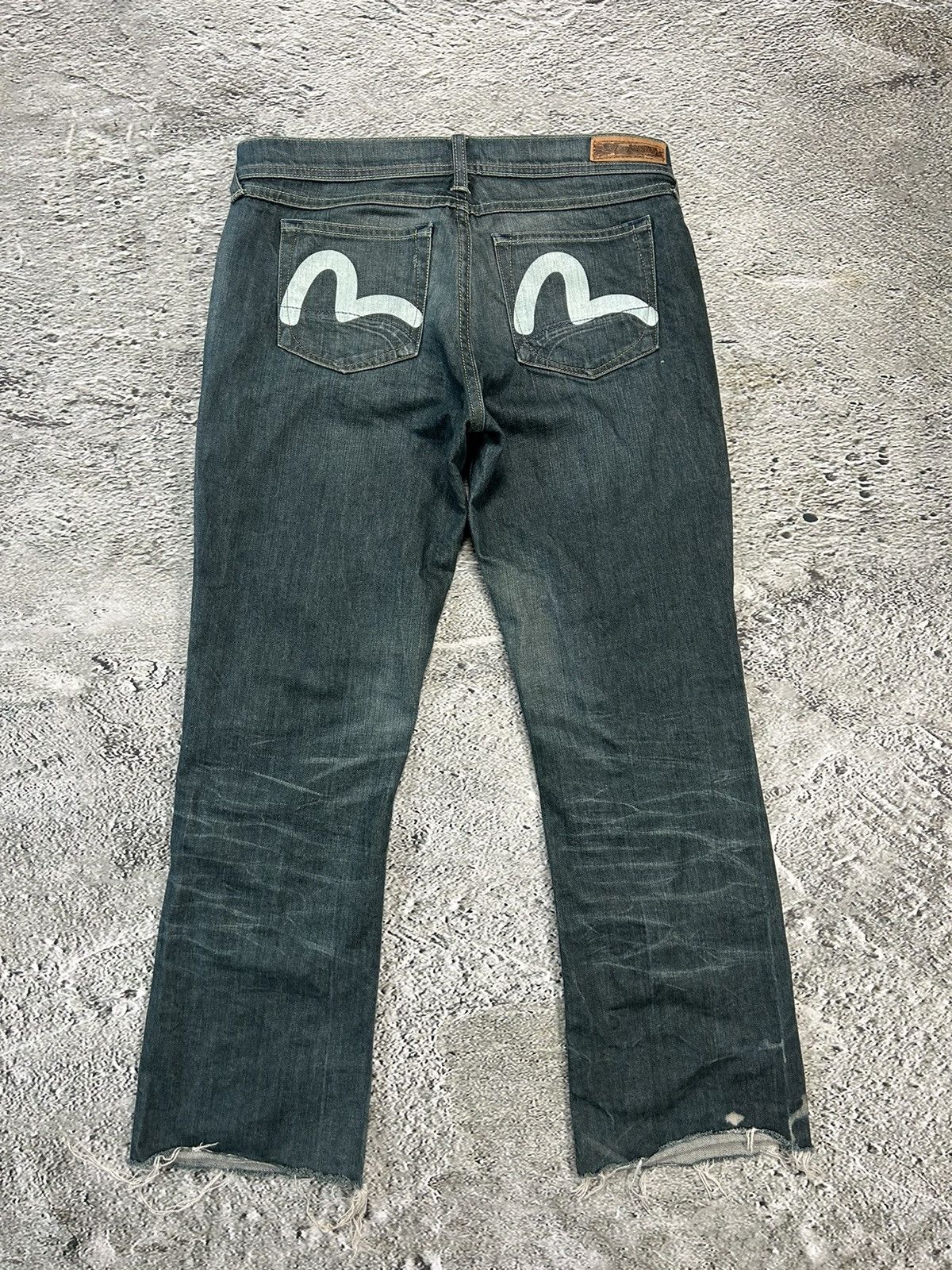Evisu Evisu x Puma vintage navy green jeans seagulls distressed Size US 30 / EU 46 - 1 Thumbnail