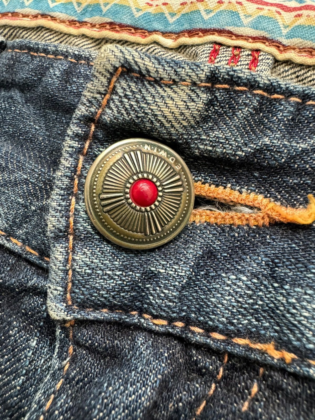 Edwin VINTAGE EDWIN EXCLUSIVE XV NAVAJO POCKET BAGGY JEANS Size US 36 / EU 52 - 6 Thumbnail