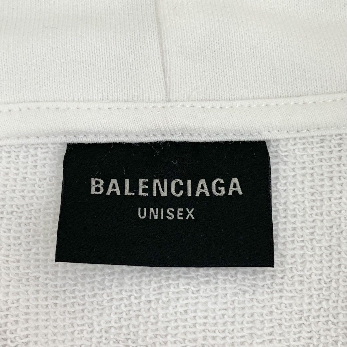 Balenciaga Balenciaga White Logo Printed Cotton Hooded Sweatshirt K26WX Size US S / EU 44-46 / 1 - 6 Thumbnail