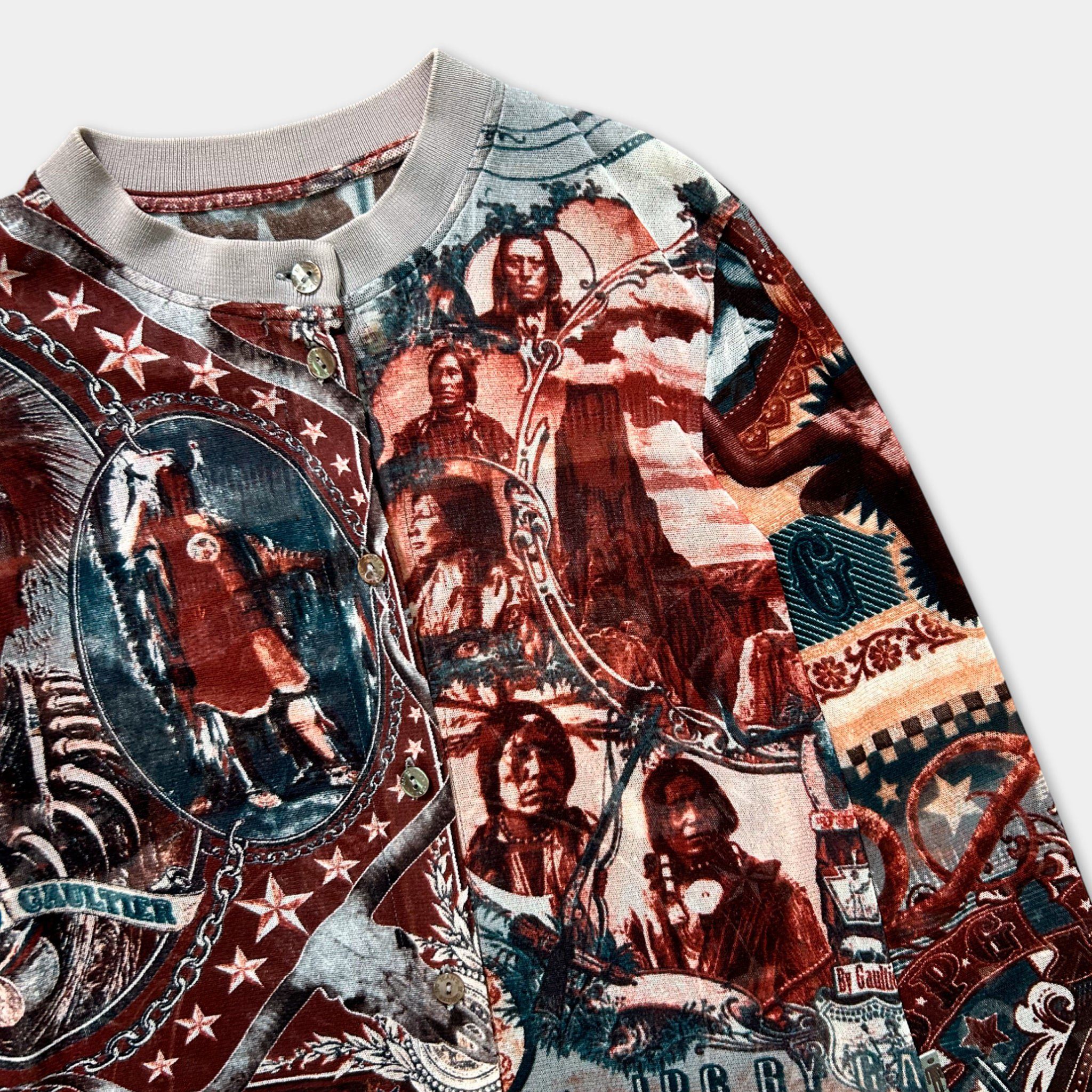 Jean Paul Gaultier Jean Paul Gaultier 1998 Native American Print Shirt Size US M / EU 48-50 / 2 - 2 Thumbnail