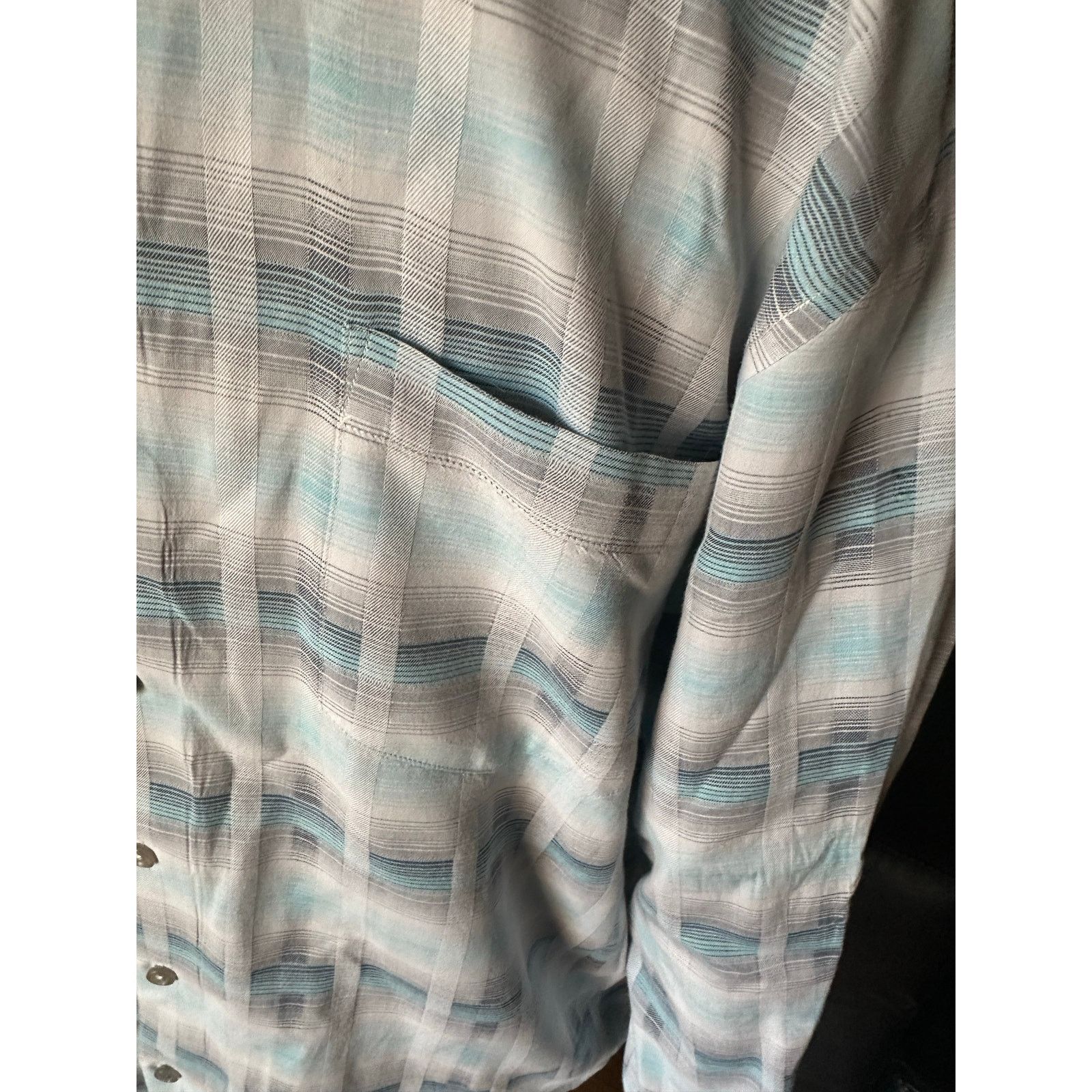Tommy Bahama Tommy Bahama Blue Gray Plaid Lightweight Button Up Shirt Size US M / EU 48-50 / 2 - 2 Thumbnail