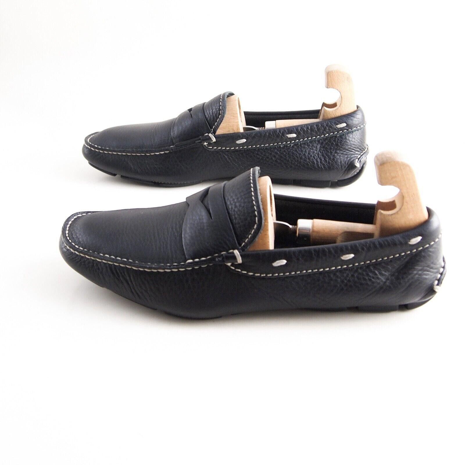 Prada Prada Driving Penny Loafers Black Leather Mens EU 43 US 10 Size US 10 / EU 43 - 2 Thumbnail