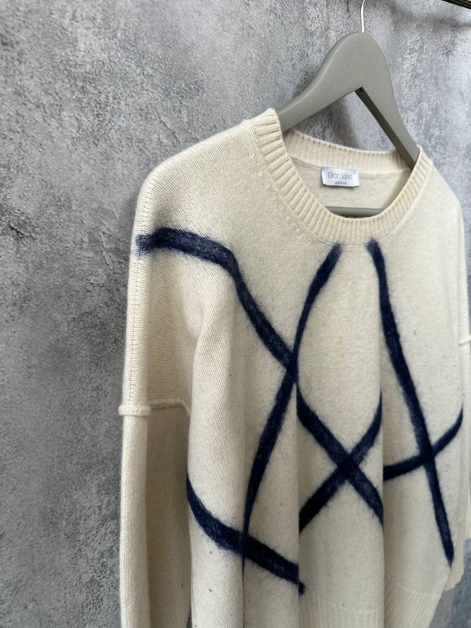 Gran Sasso Gran Sasso Wool Cashmere Blend Stripes Oversized Sweater Size L / US 10 / IT 46 - 4 Thumbnail