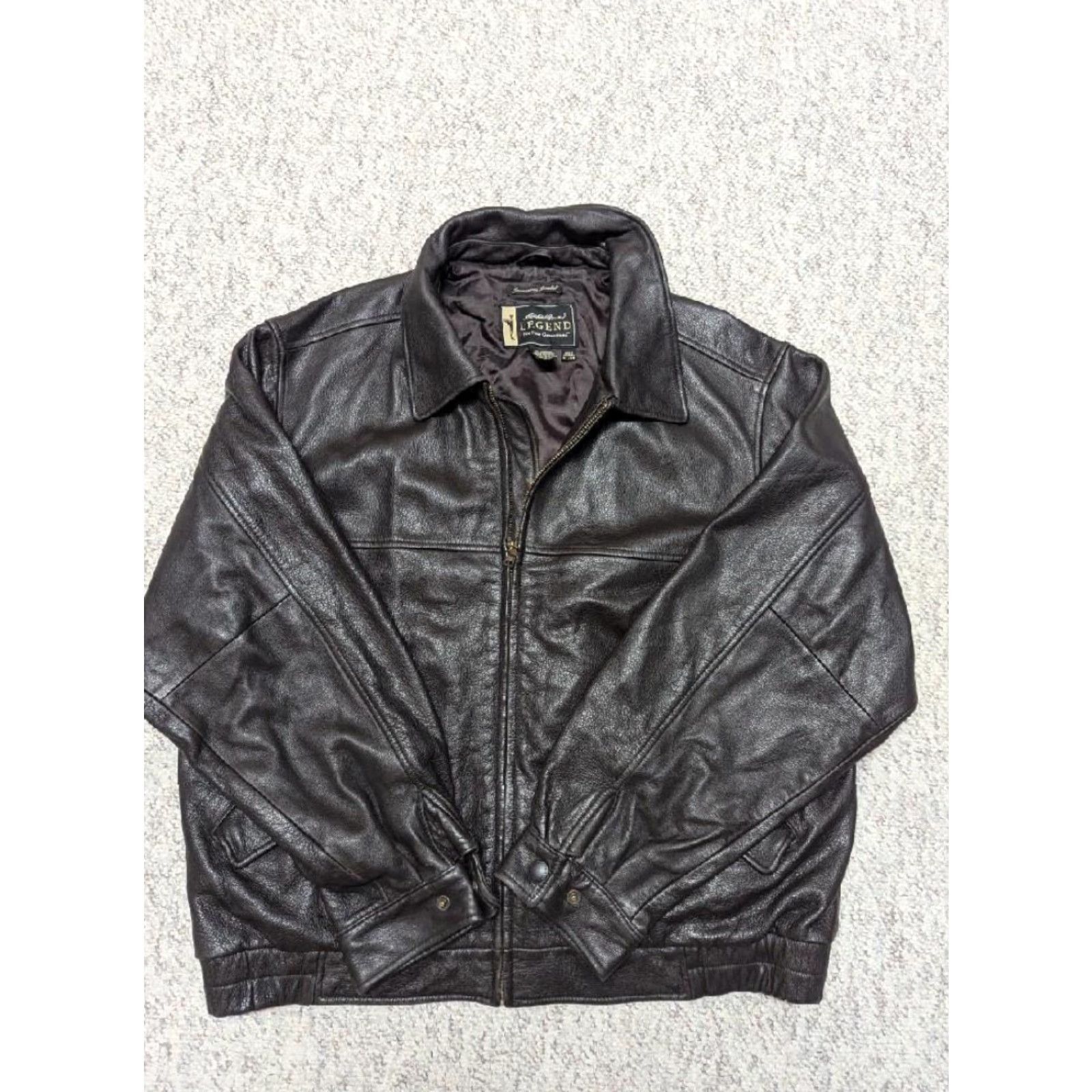 Eddie Bauer VINTAGE Eddie Bauer Jacket Bomber XL Brown Leather Mens Size US XL / EU 56 / 4 - 3 Thumbnail