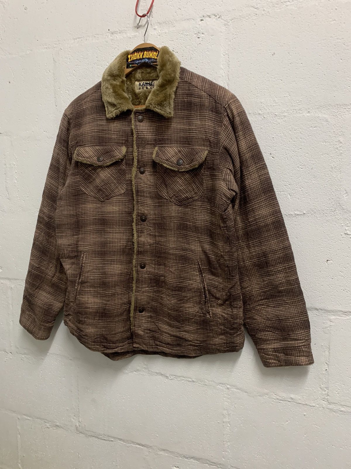 Japanese Brand Vintage Kansai Yamamoto Sherpa Jacket Snap Buttom Shirt Size US M / EU 48-50 / 2 - 2 Thumbnail