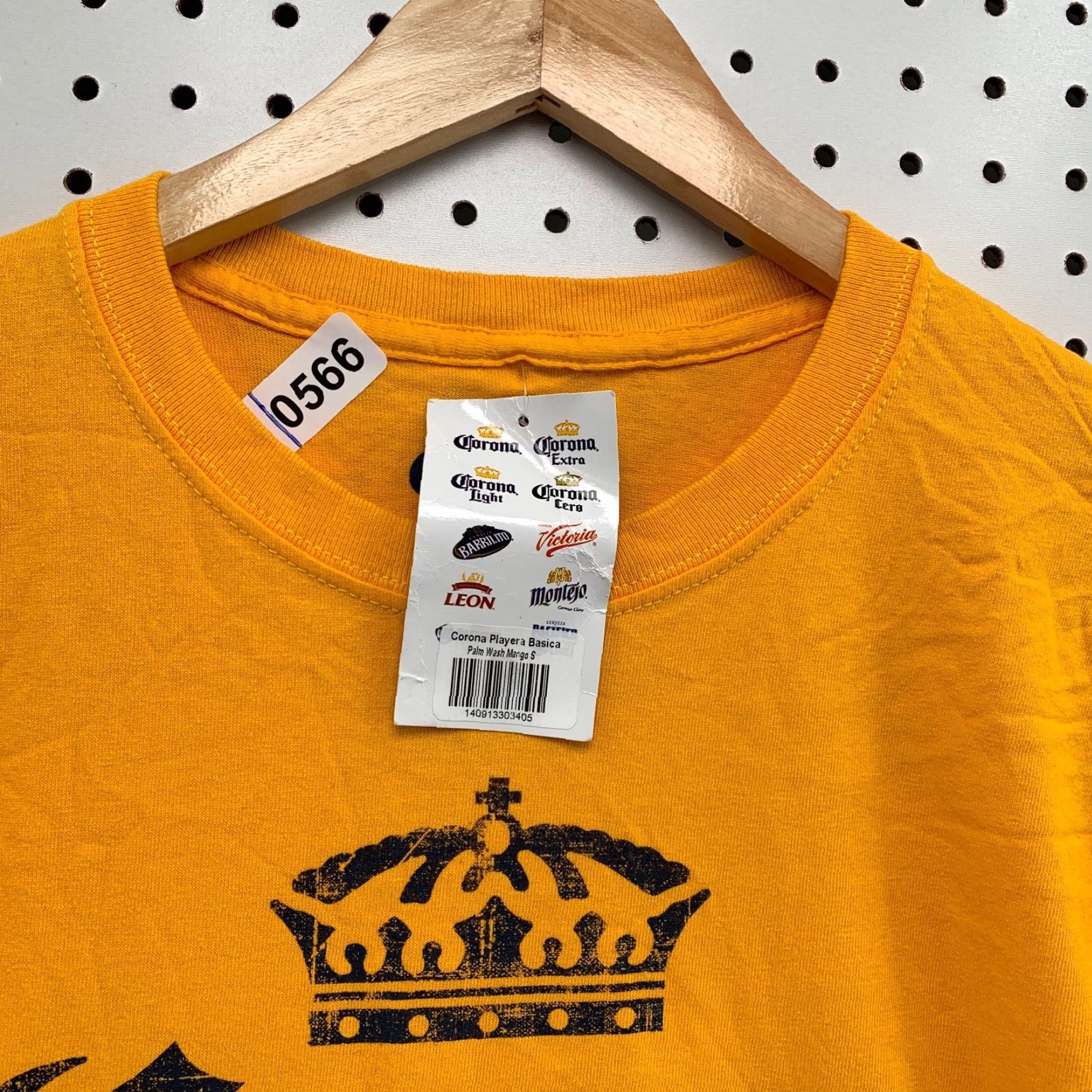 Spell NEW Corona Beer Shirt Mens Small Yellow Short Sleeve Spell Out 17x28 Size US S / EU 44-46 / 1 - 6 Thumbnail