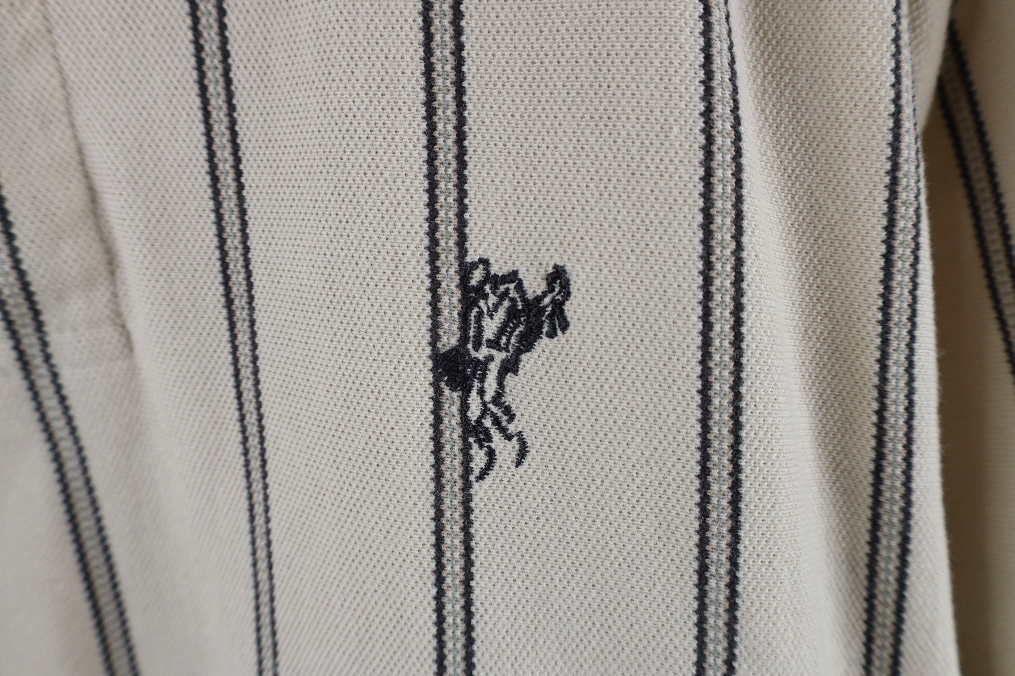 Vintage Vintage 90s Streetwear Striped Pique Cotton Golf Polo Shirt Size US L / EU 52-54 / 3 - 4 Thumbnail