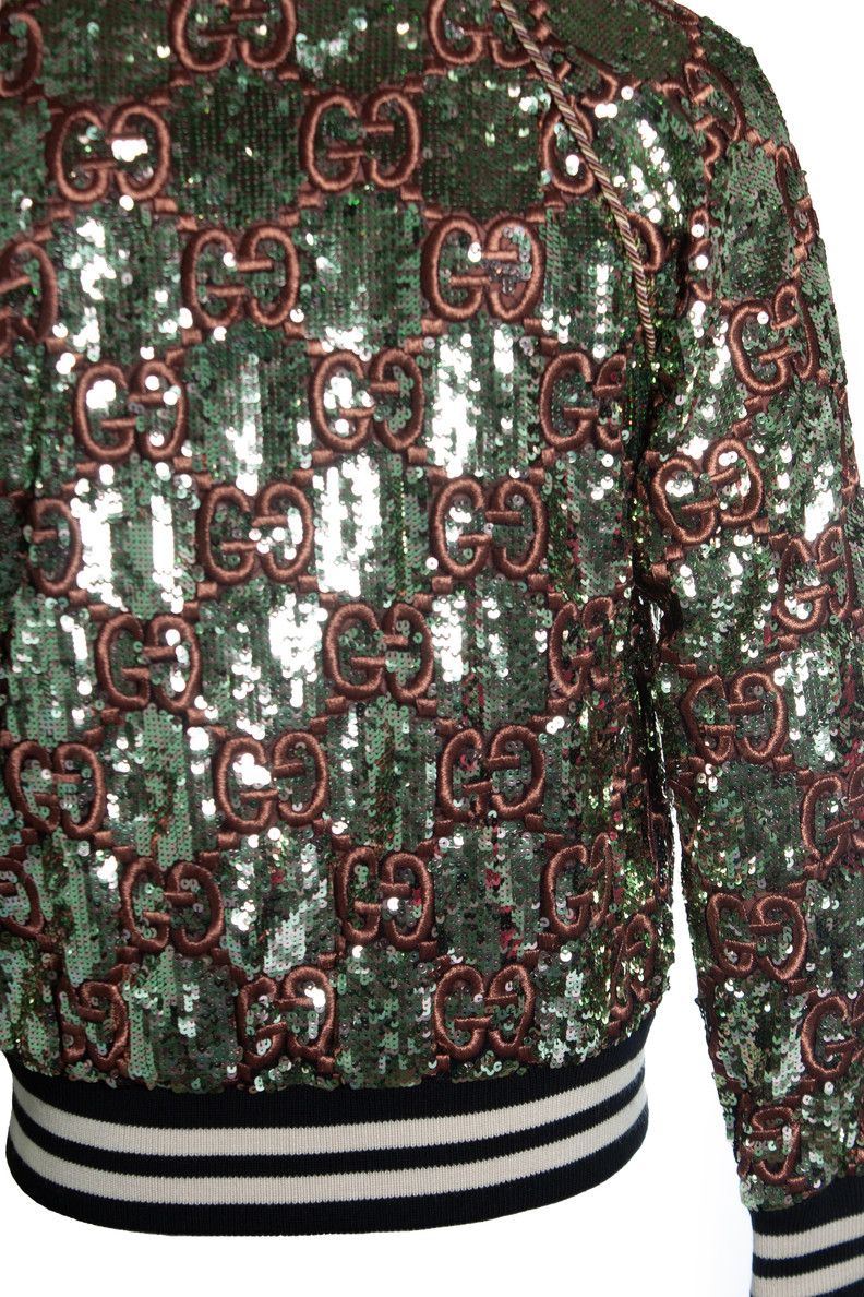 Gucci Gucci, All over sequin bomber in gold and pink Size M / US 6-8 / IT 42-44 - 8 Thumbnail