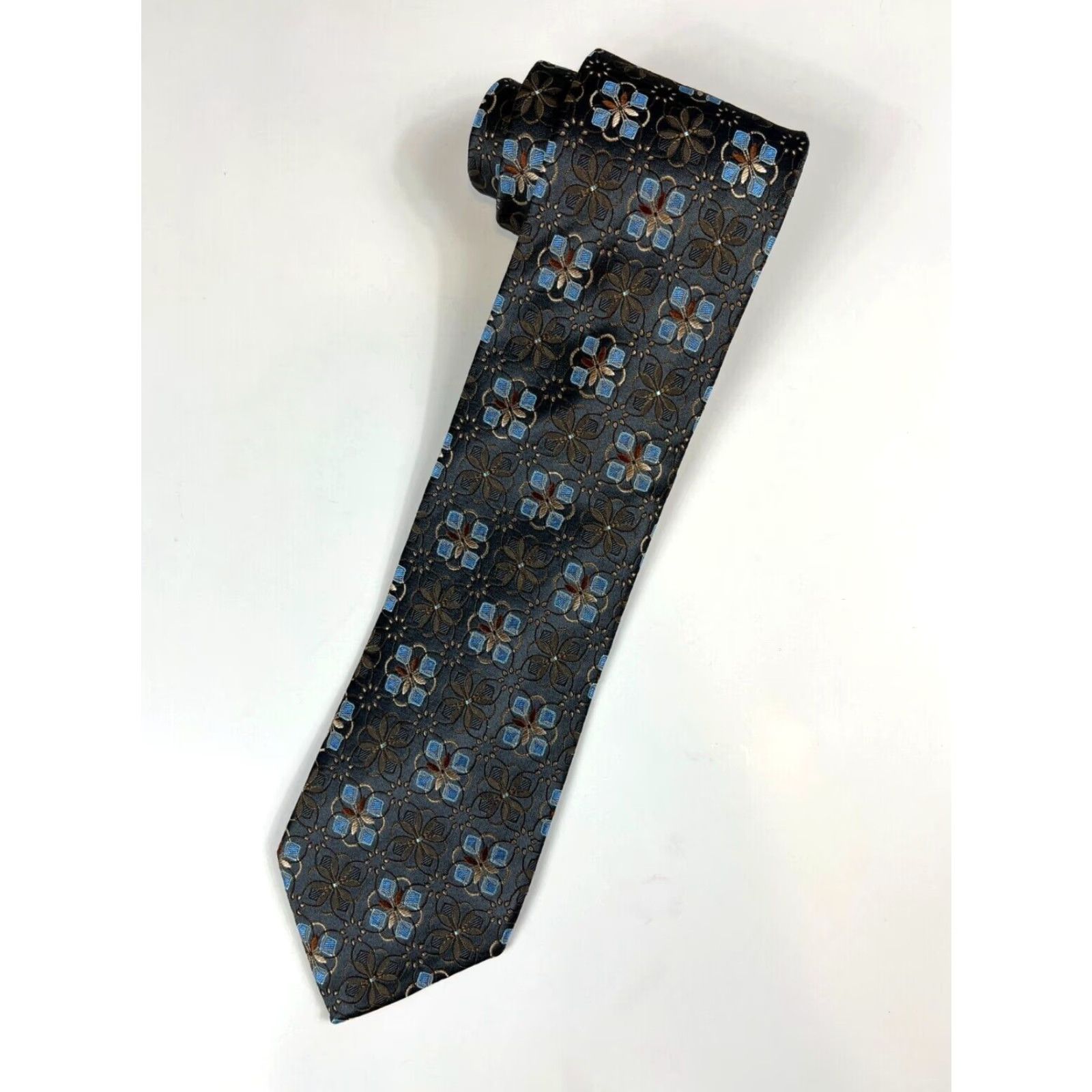 Ermenegildo Zegna VINTAGE Men's Ermenegildo Zegna Floral Luxury Silk Tie Made in Italy Size ONE SIZE - 2 Thumbnail