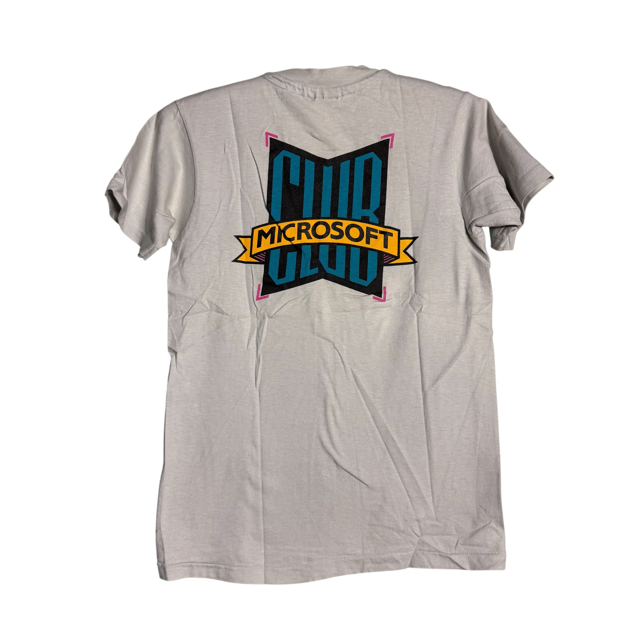 Microsoft 🔥RARE🔥Vintage Microsoft Club Spellout T-shirt Single Stich Size US S / EU 44-46 / 1 - 1 Thumbnail
