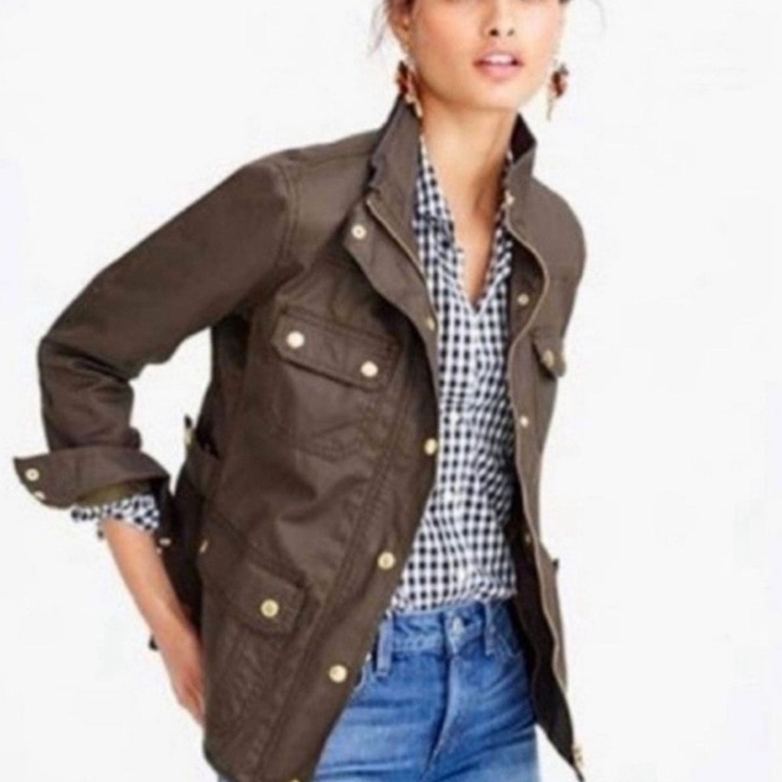 J.Crew J. Crew Downtown Field Utility Military Wax Jacket Size XS / US 0-2 / IT 36-38 - 5 Thumbnail