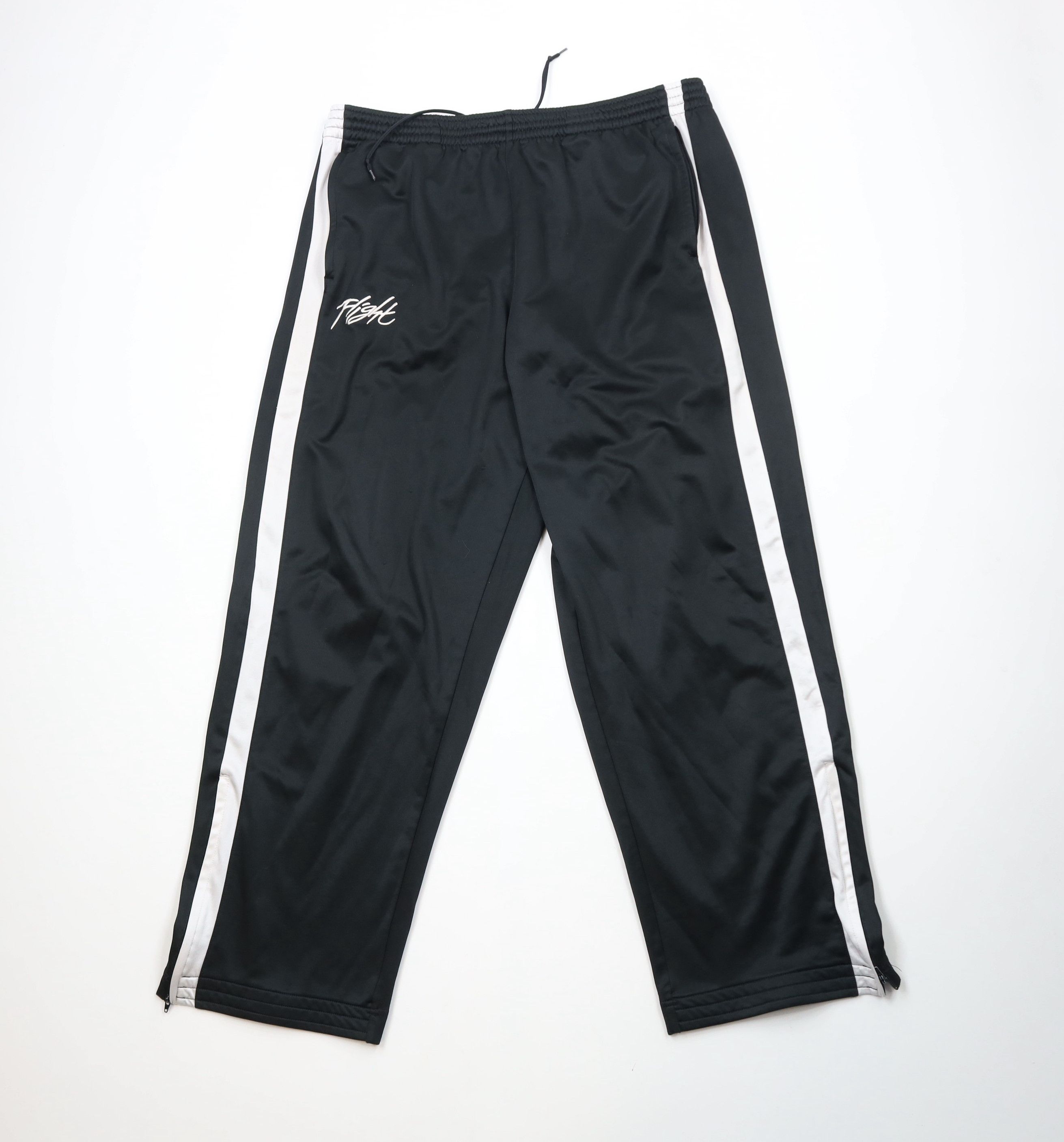 Nike × Vintage Vintage Nike Flight Scott Mini Swoosh Wide Leg Pants Black Size US 38 / EU 54 - 1 Thumbnail