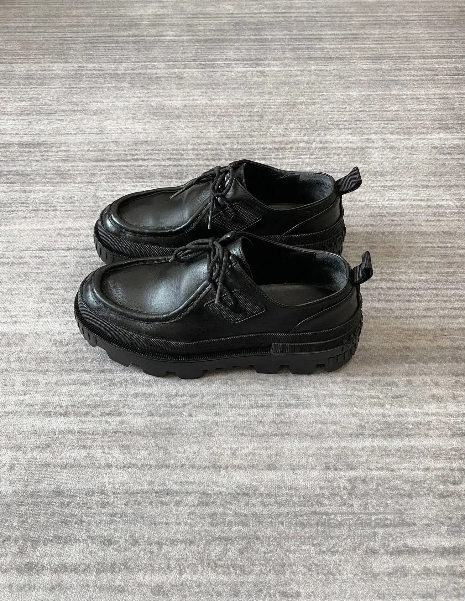 Moncler Moncler Black Layered Derby Loafers. Size US 8.5 / EU 41-42 - 3 Thumbnail