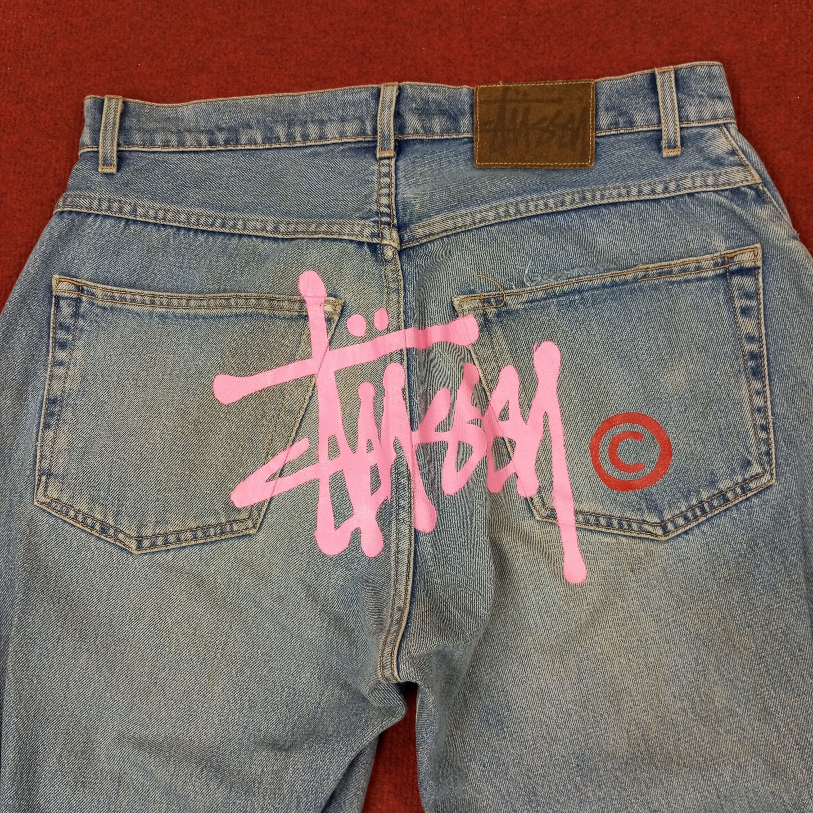 Stussy × Vintage Stussy Made In USA Streetwear Custom Art Jeans c217n28 Size US 32 / EU 48 - 2 Thumbnail