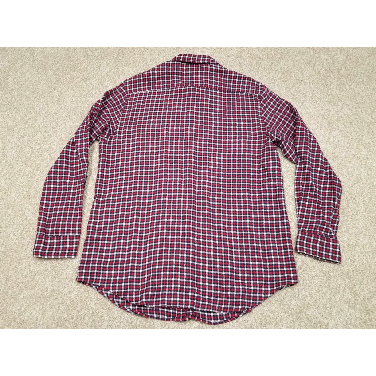 Vintage VINTAGE John Ashford JA Flannel Shirt Mens Large Red Blue Plaid 100% Cotton Long Sleeve Button-Up Casual Men Shirt Size US L / EU 52-54 / 3 - 6 Thumbnail