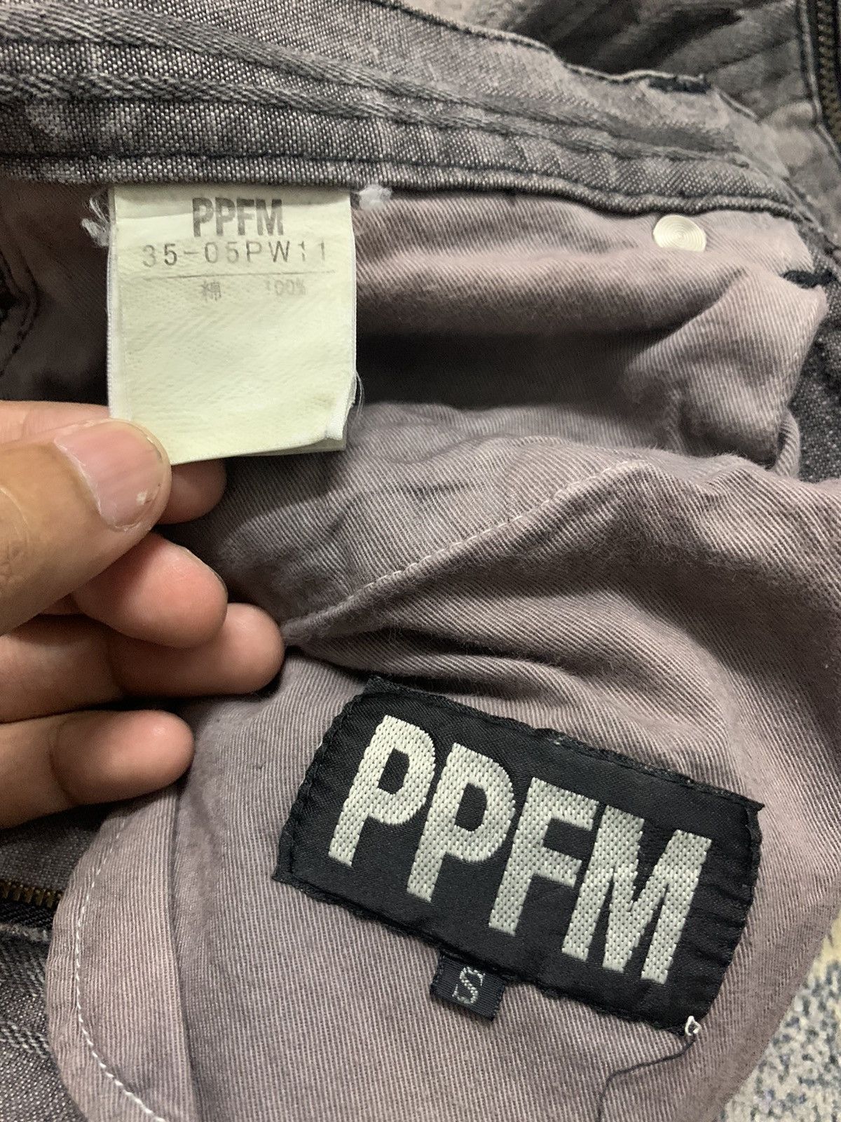 Japanese Brand Archive PPFM Striped Twill Cargo Zipper Pockets Pants Size US 29 - 13 Thumbnail