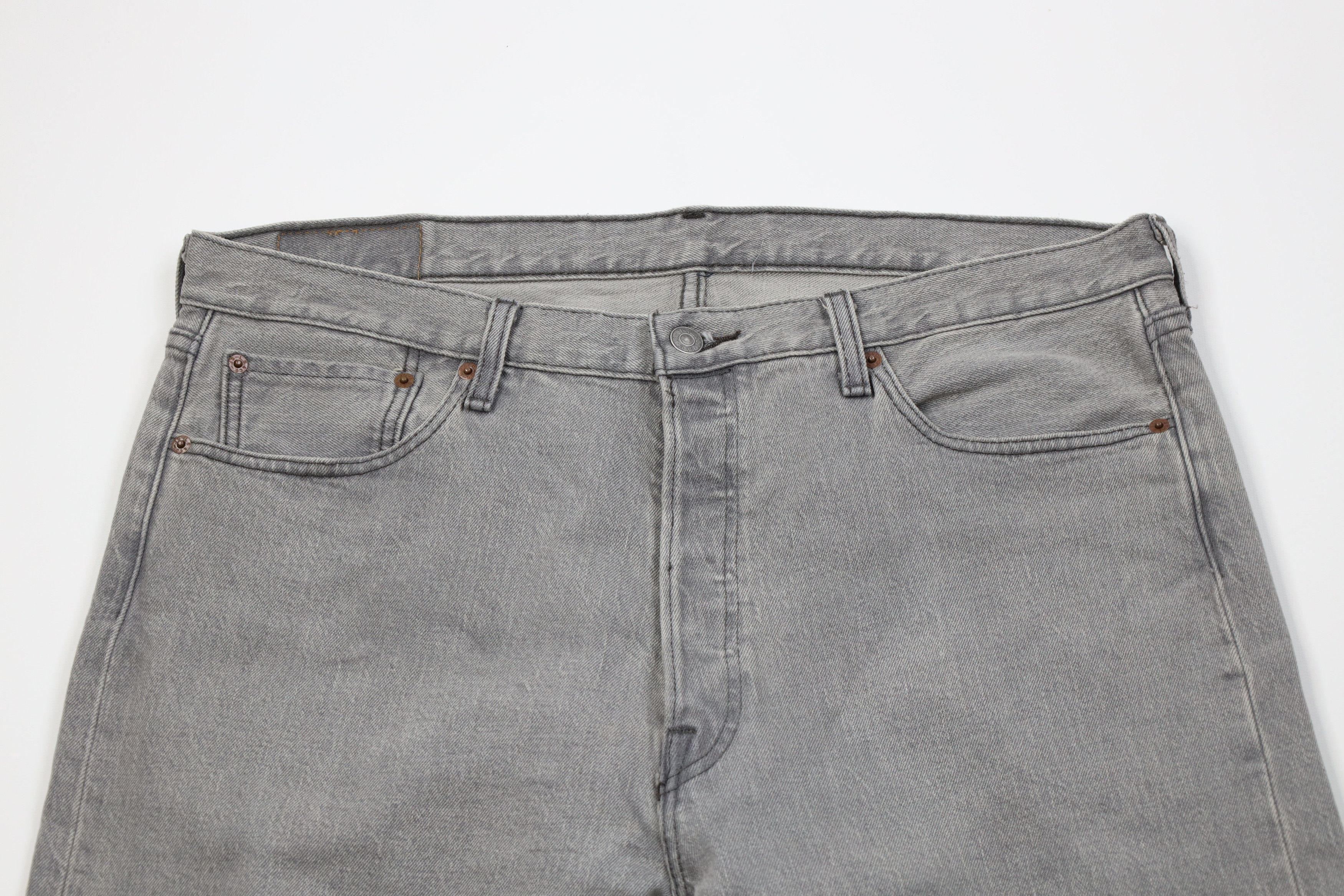 Levi's Vintage Y2K Levis 505xx Fly Regular Straight Leg Jeans Gray Size US 36 / EU 52 - 2 Thumbnail
