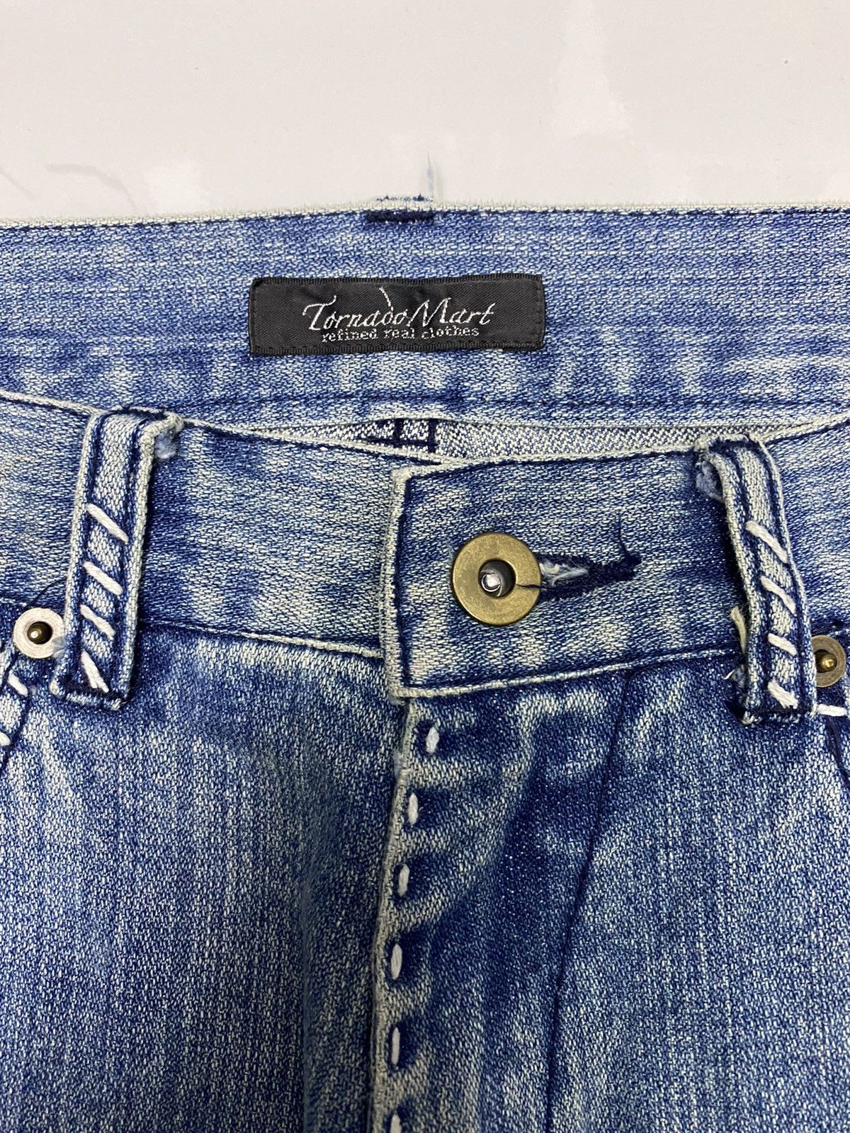 If Six Was Nine × Tornado Mart TORNADO MART FLARE CROSS CHROME HEARTS DISTRESS FLARE DENIM Size US 30 / EU 46 - 8 Thumbnail