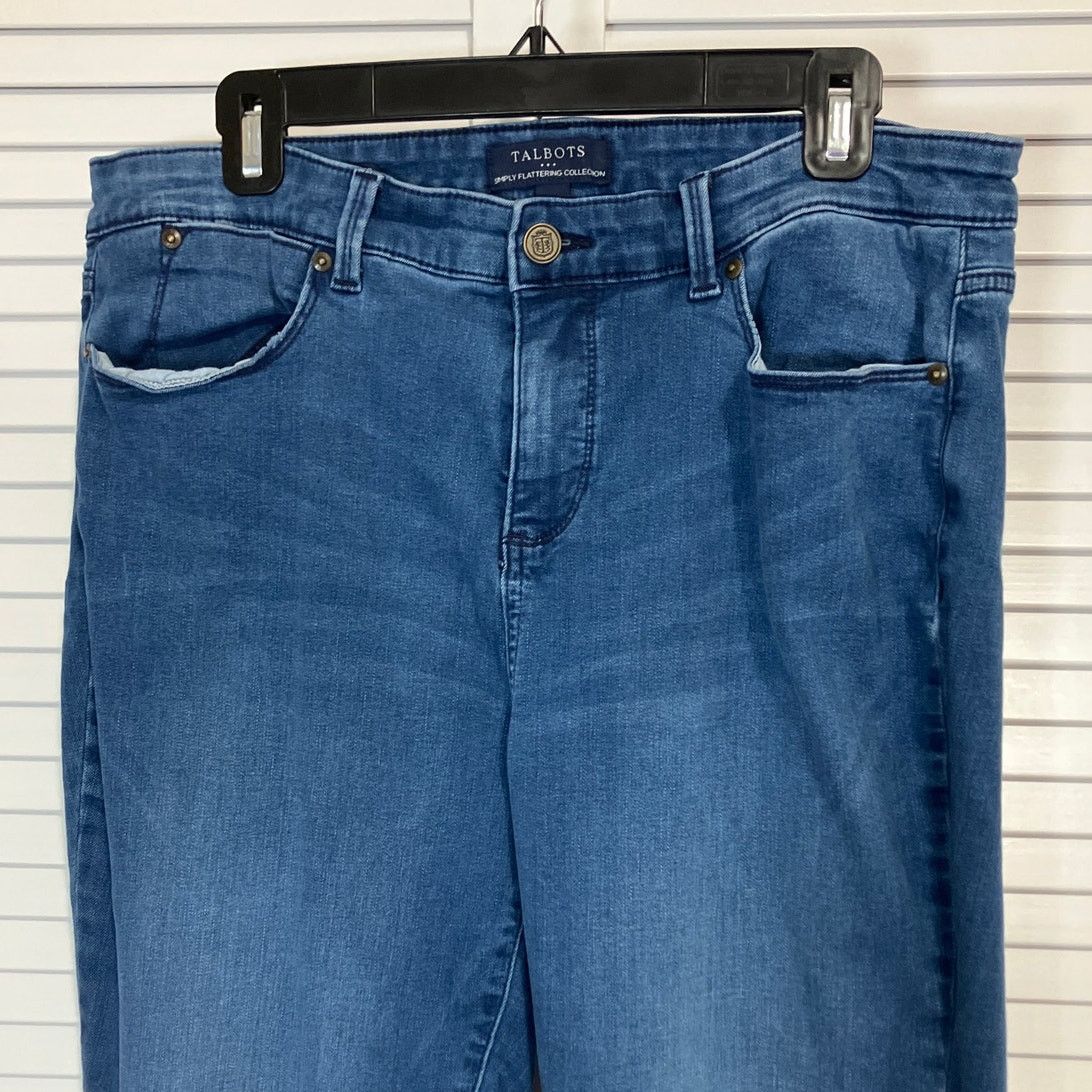 Talbots Talbots Simply Blue Dark Wash Stretch Jegging Crop Women 14 Size 36" / US 14 / IT 50 - 6 Thumbnail