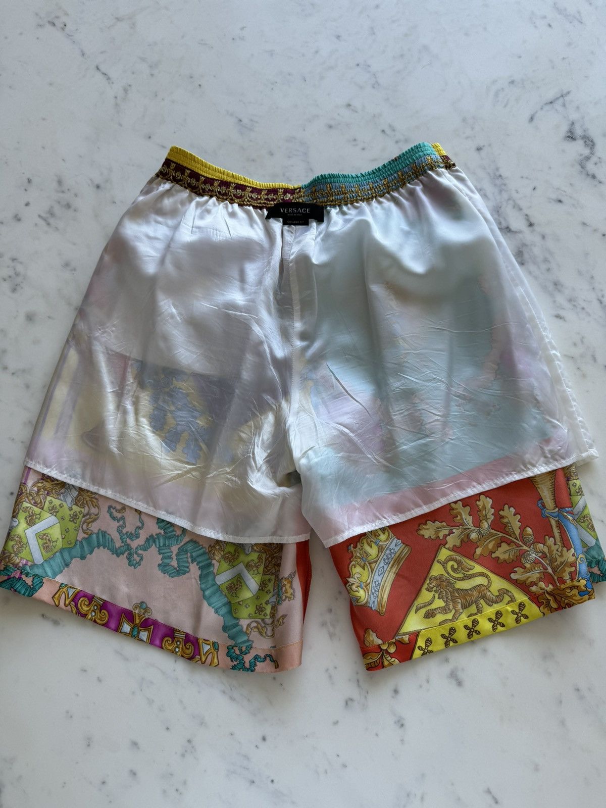 Versace Versace Royal Rebellion Print Silk Bermuda Shorts $980 Size US 30 / EU 46 - 2 Thumbnail