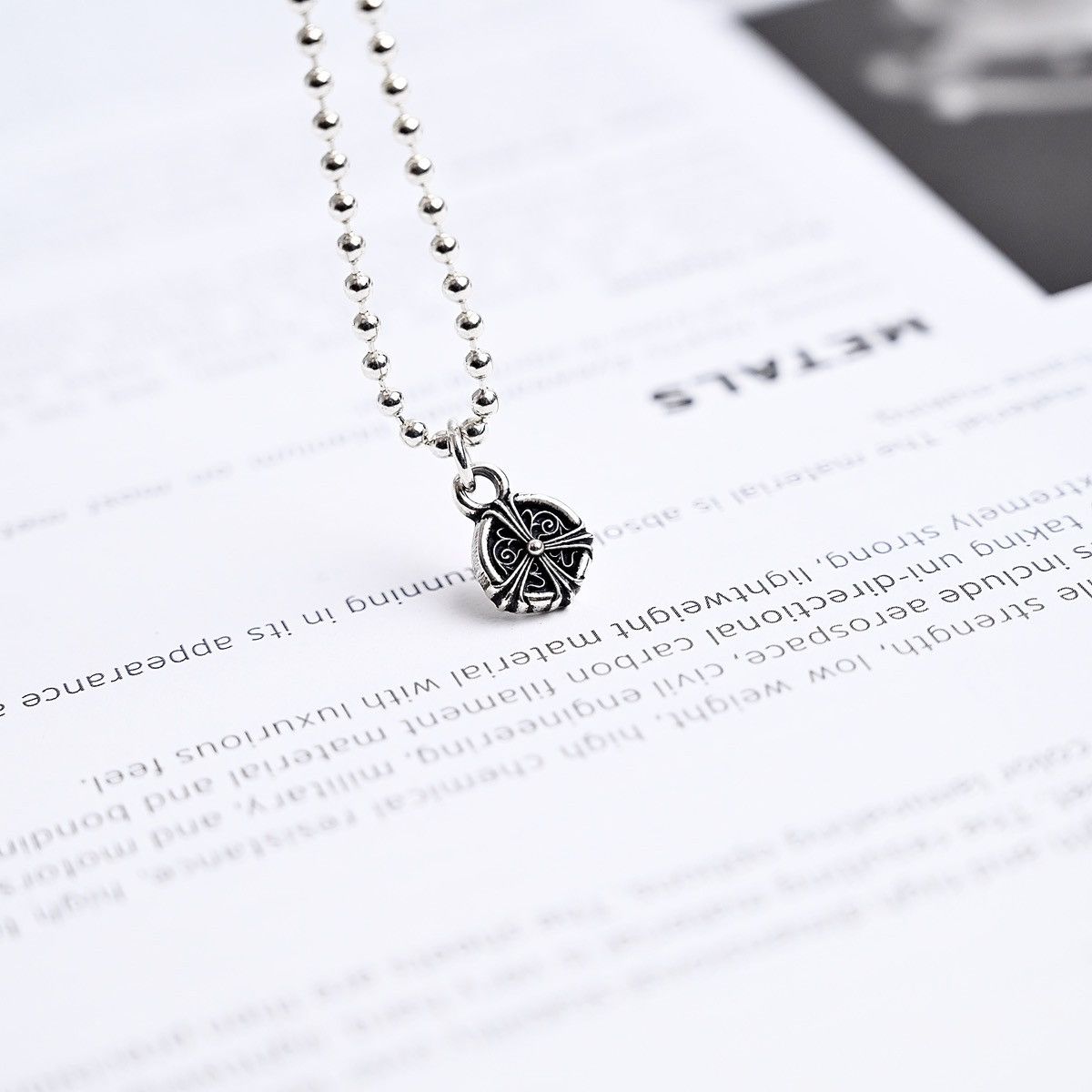 Chrome Hearts CHROME HEARTS PEACE SIGN BALL CHAIN NECKLACE SILVER Size ONE SIZE - 5 Thumbnail