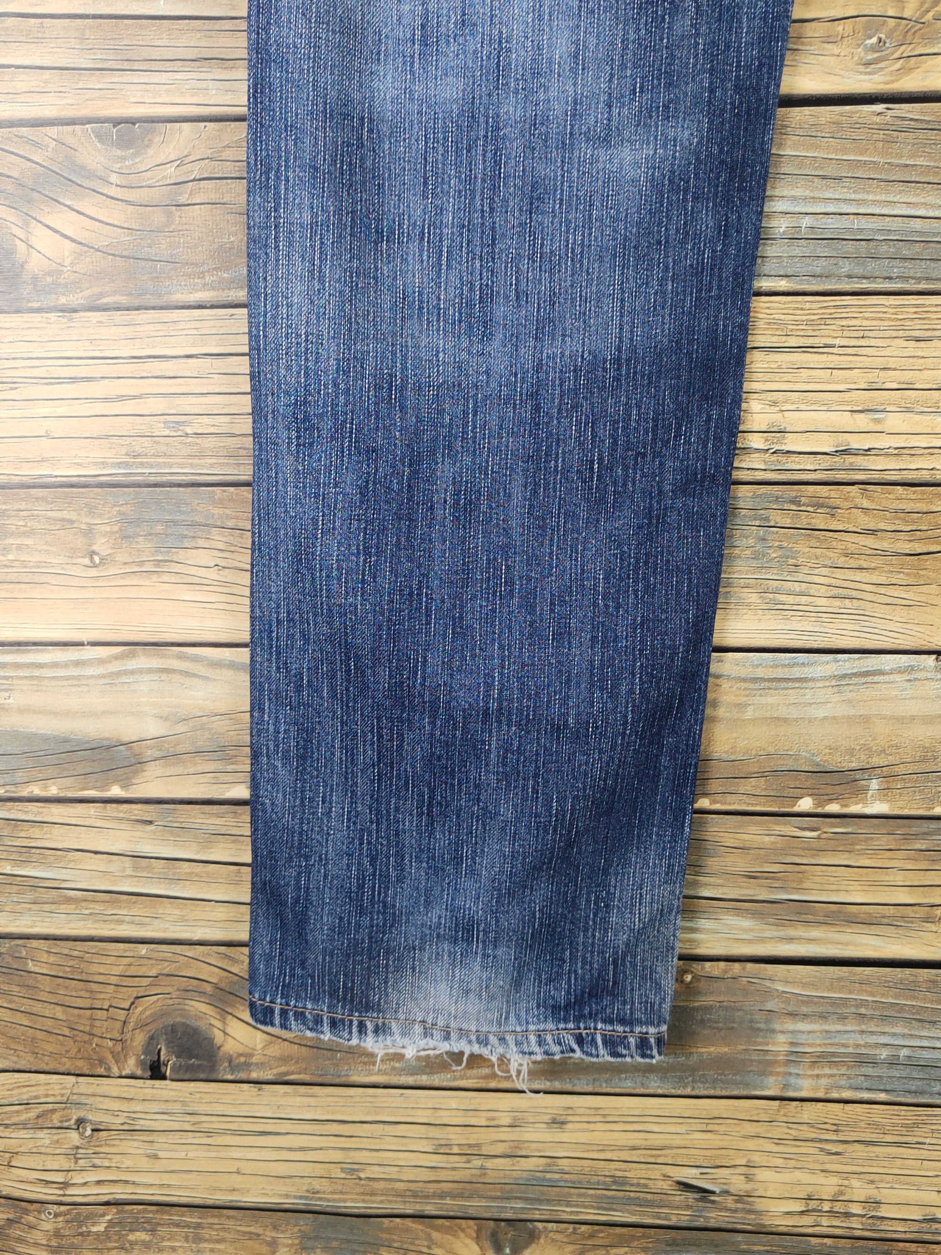 Edwin Edwin 305 Dark Blue Distressed Ripped denim Jeans #W1571 Size US 30 / EU 46 - 9 Thumbnail