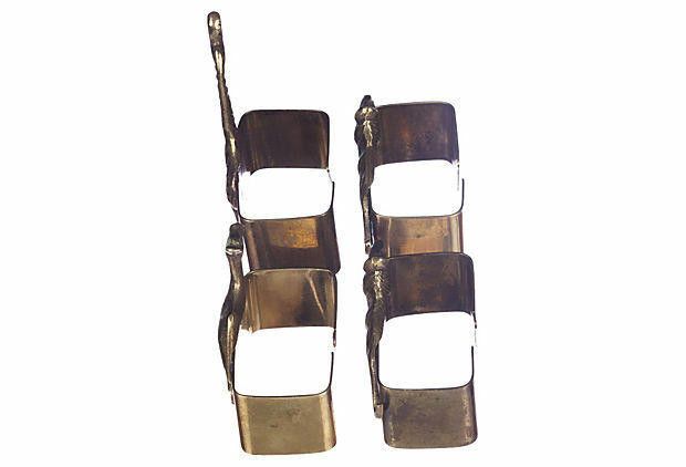 Designer Brass Safari Napkin Holders, S/4 Size ONE SIZE - 3 Thumbnail