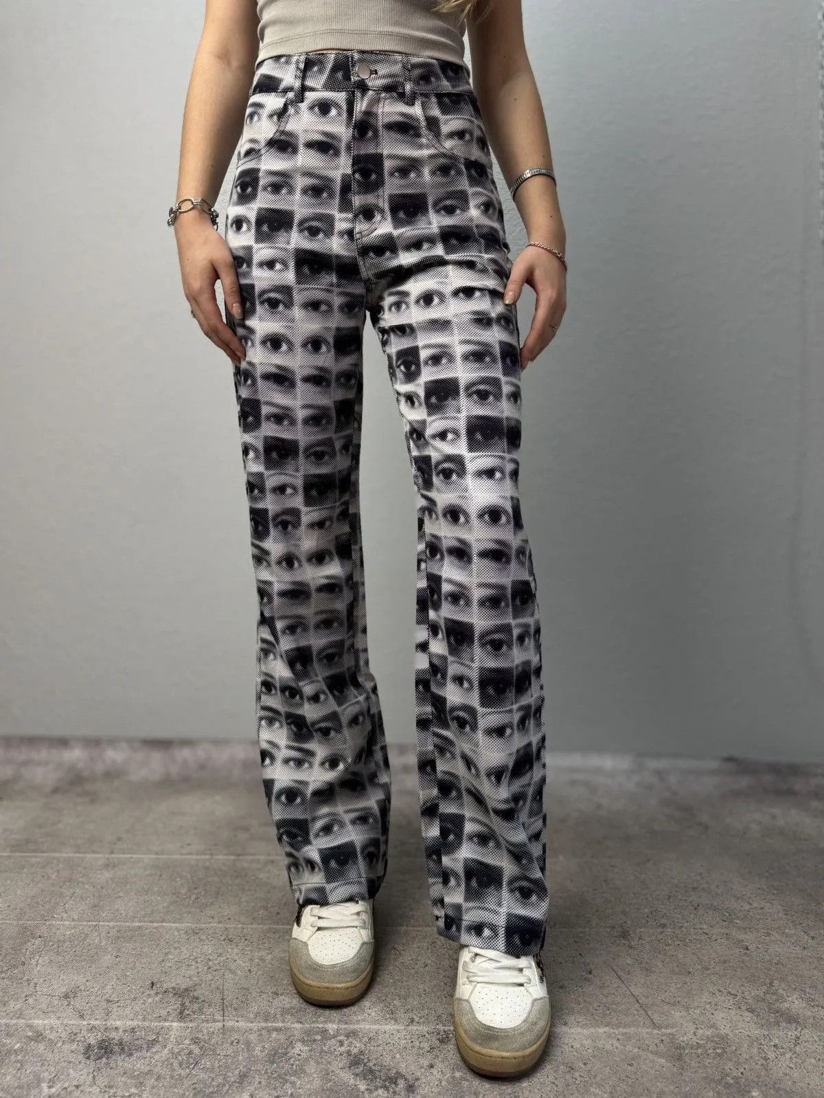 Other VINTAGE REGULAR EYE PRINT JEANS PANTS JPG STYLE PAUL GAUTIER Size US 29 - 1 Thumbnail