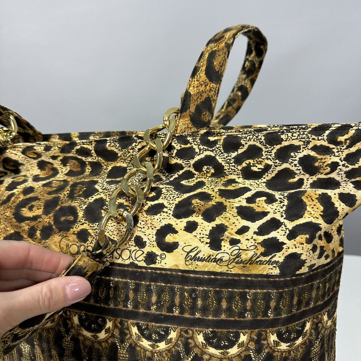 Versace GIANNI VERSACE Christian Fischbacher LEOPARD 🐆 bag vintage Size ONE SIZE - 10 Thumbnail
