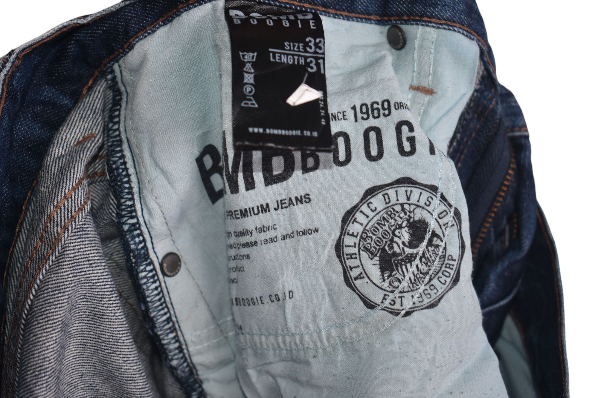Japanese Brand × Jean Bomb Boogie Japanese Distress Jeans W33 Size US 33 - 8 Thumbnail