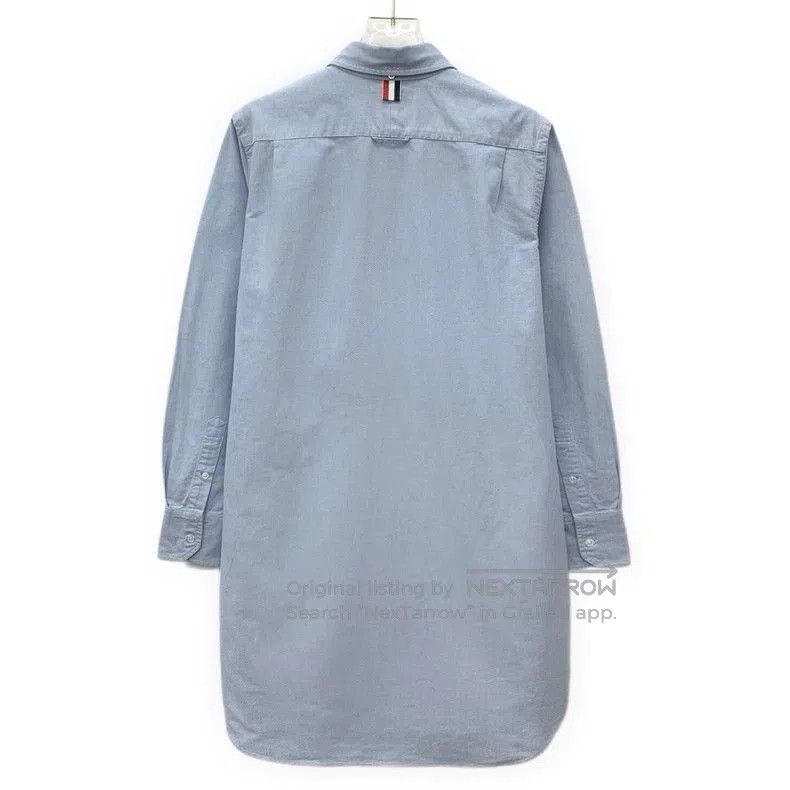Thom Browne THOM BROWNE Light Blue Cotton Shirt. Size US XL / EU 56 / 4 - 2 Thumbnail