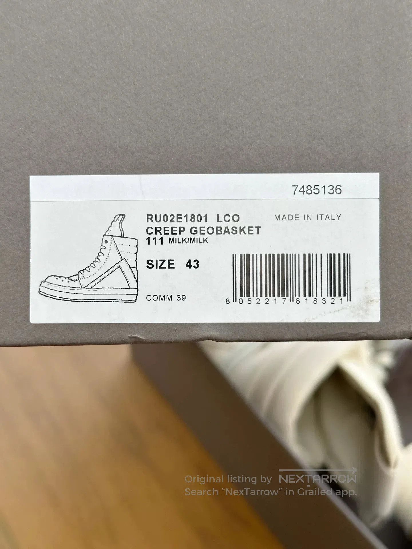 Rick Owens Rick Owens Milk White Thick Sole 43. Size US 10 / EU 43 - 9 Thumbnail