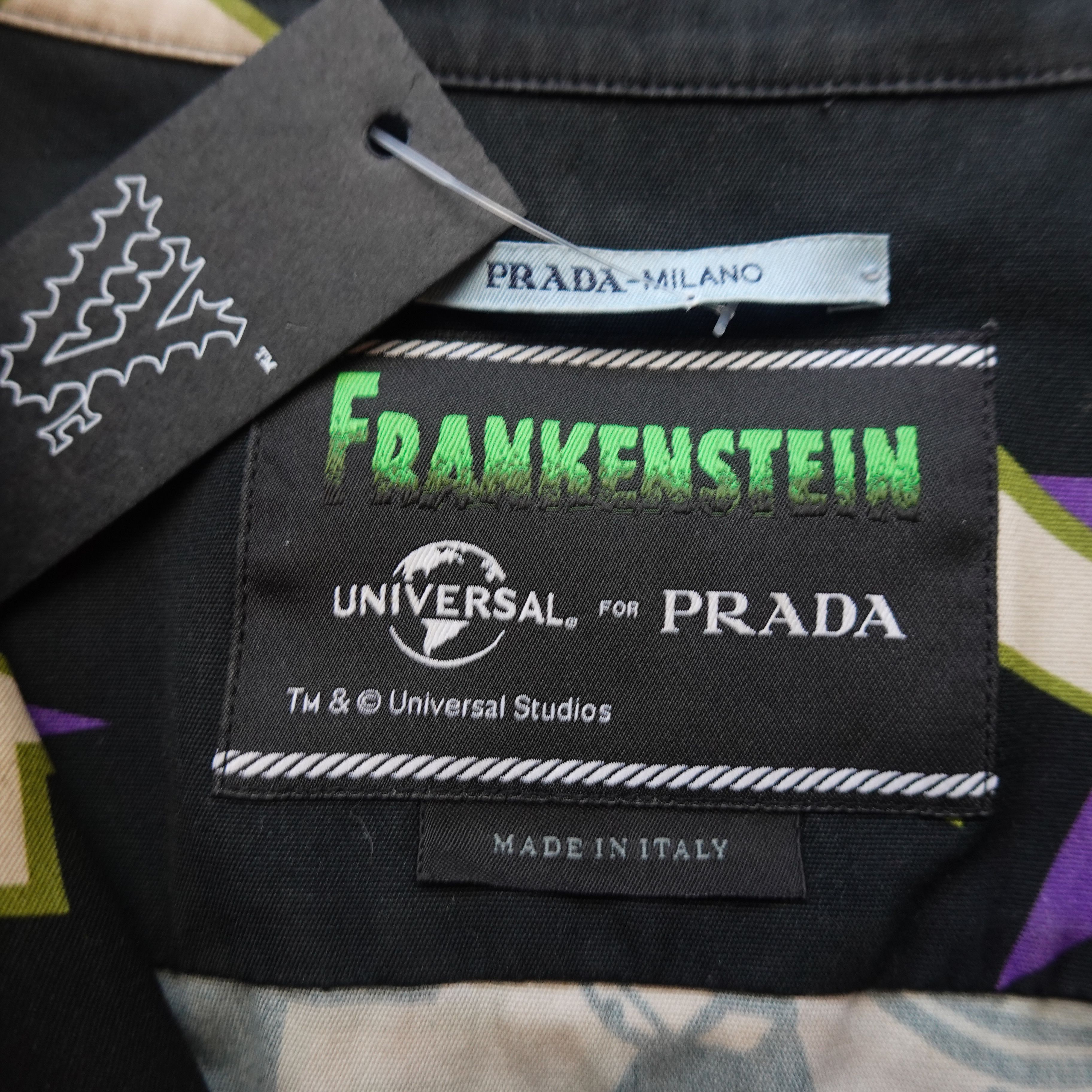 Prada 2019 Prada Frankenstein Universal SS Bowling Shirt - Size M Size US M / EU 48-50 / 2 - 4 Thumbnail