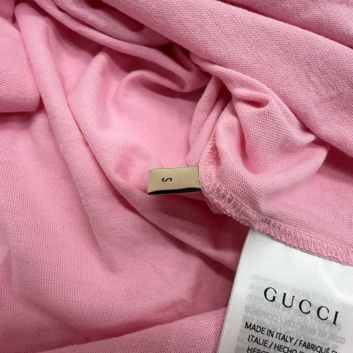 Gucci Gucci Food Badge Print Pink T-Shirt-2507 Size S / US 4 / IT 40 - 2 Thumbnail