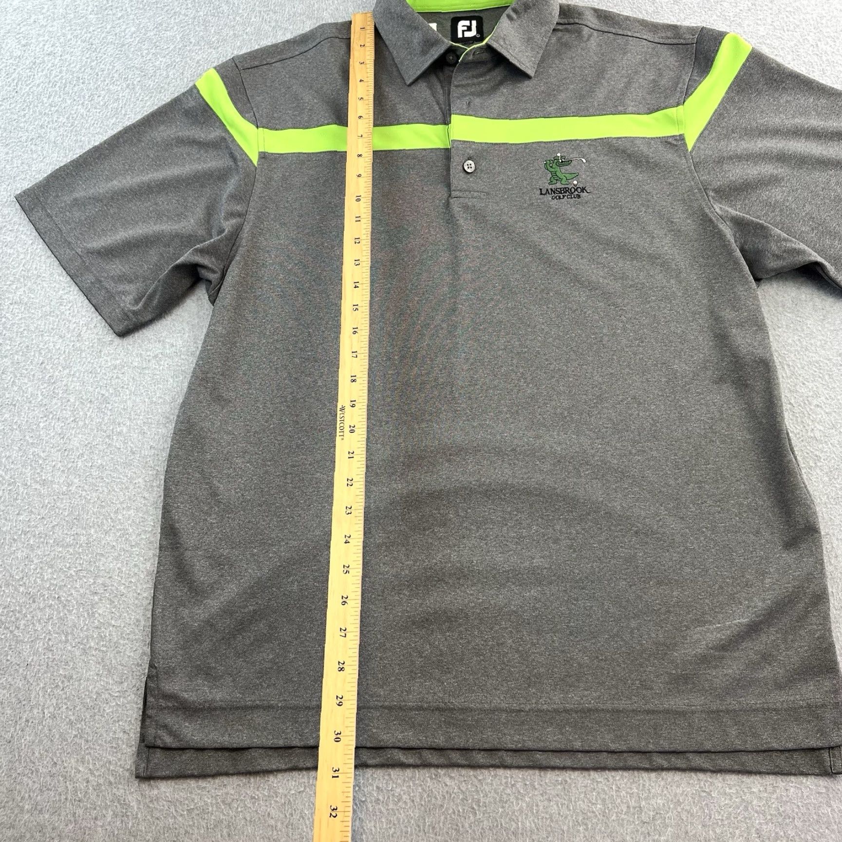 Footjoy FootJoy Polo Mens Large Gray Short Sleeve Lansbrook Golf Club Logo Shirt FJ Size US L / EU 52-54 / 3 - 3 Thumbnail