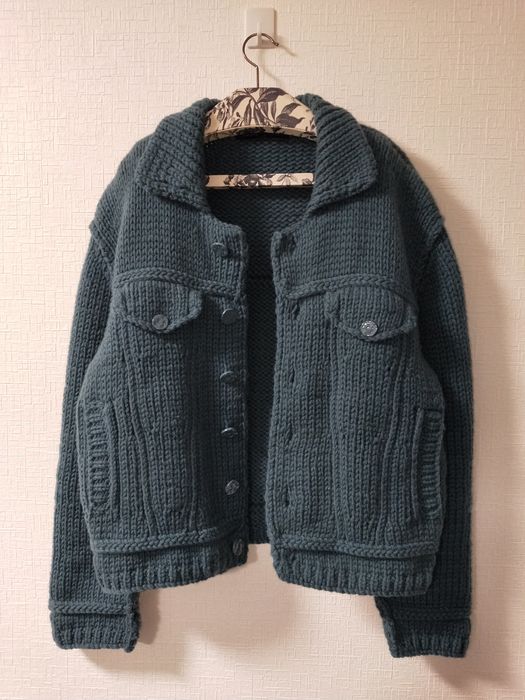 Louis Vuitton Blue Knit Trucker Jacket