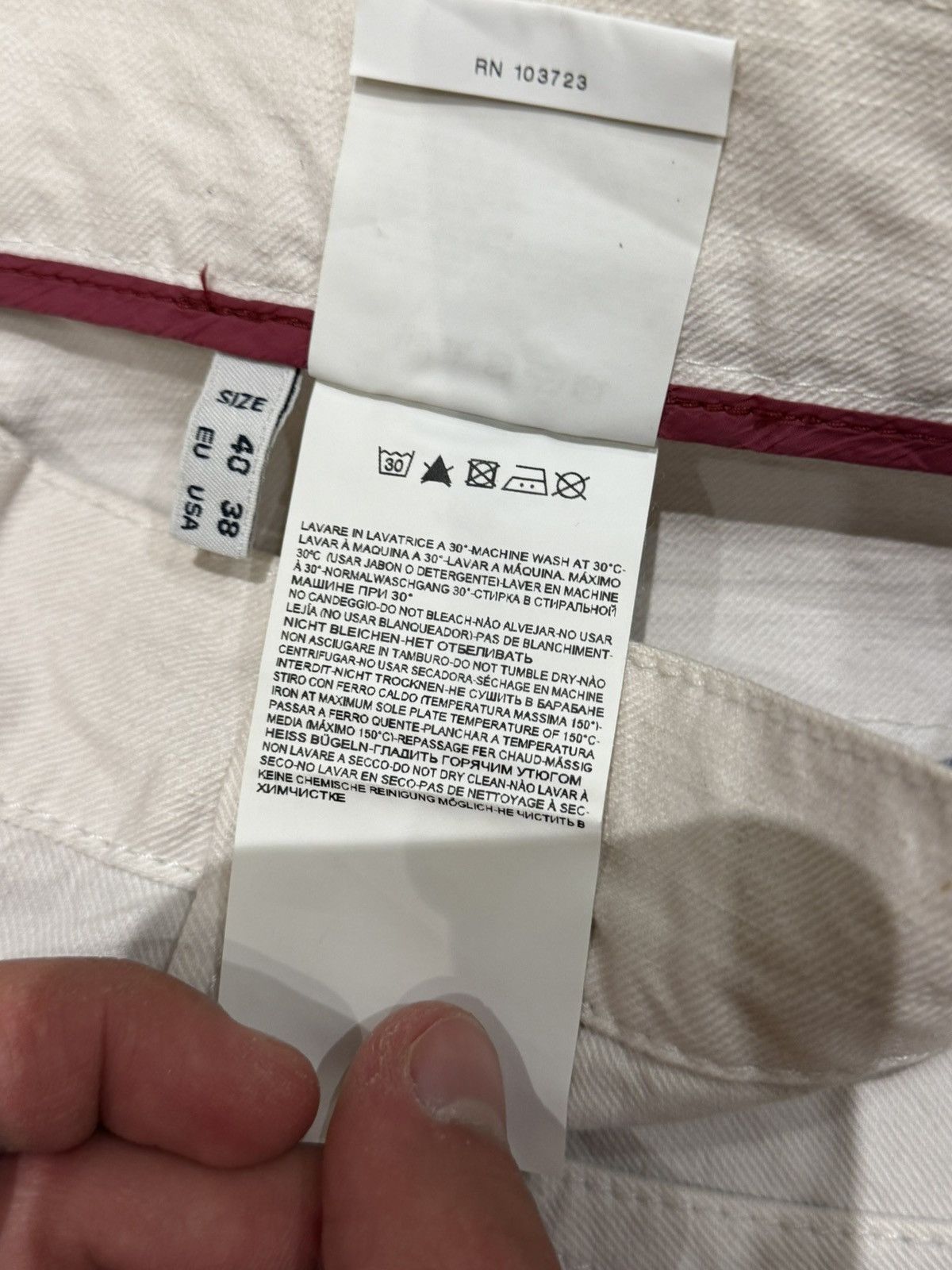 Armani Armani Jeans white cotton jeans Size US 40 / EU 56 - 6 Thumbnail