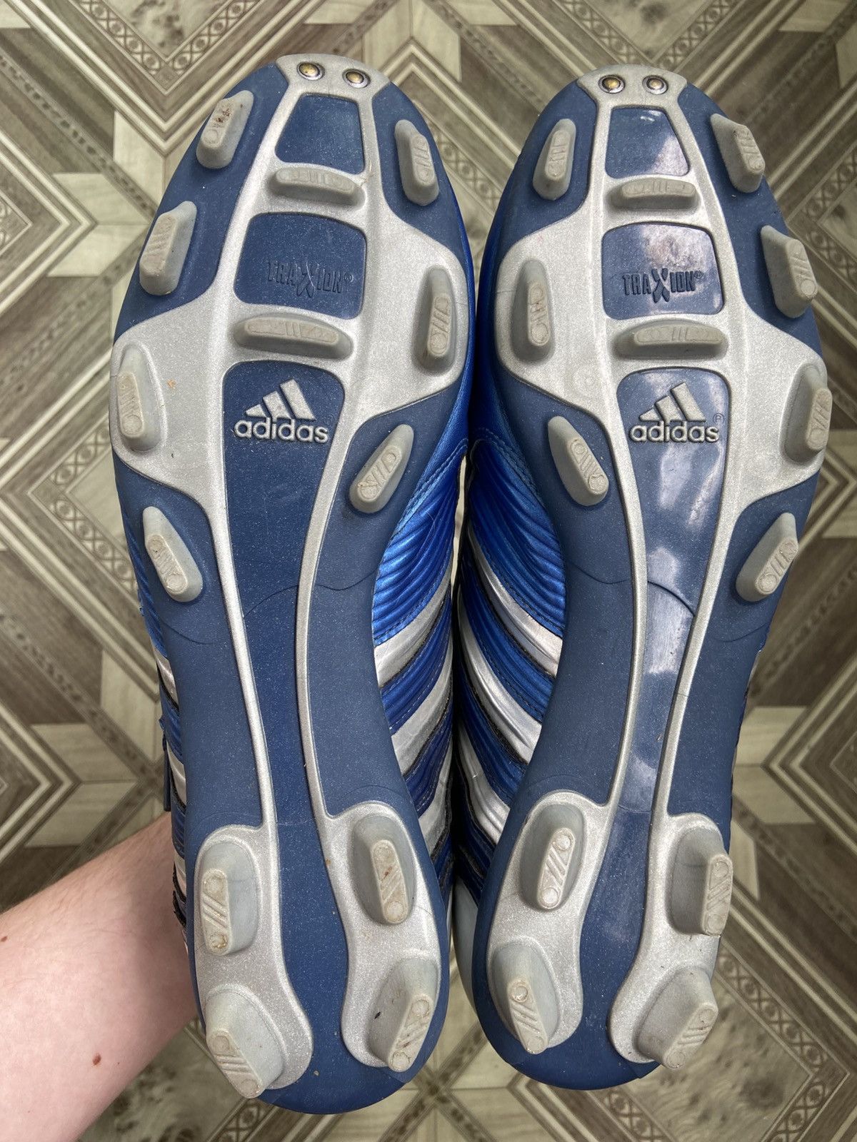 Adidas × Vintage Vintage 2005 Adidas Predator Absolute TRX FG (Blue/Silver) Size US 10 / EU 43 - 8 Thumbnail