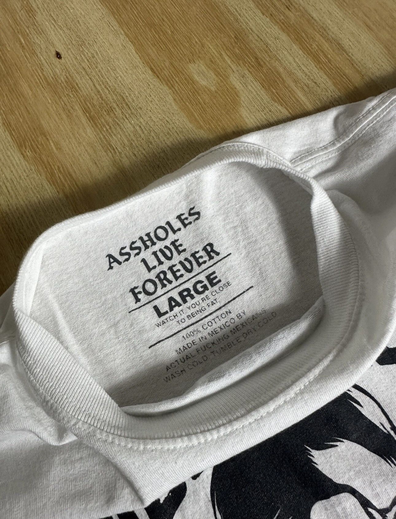 Designer × Vintage Assholes Live Forever Long Sleeve Skull Graphic Size L White Size US L / EU 52-54 / 3 - 3 Thumbnail