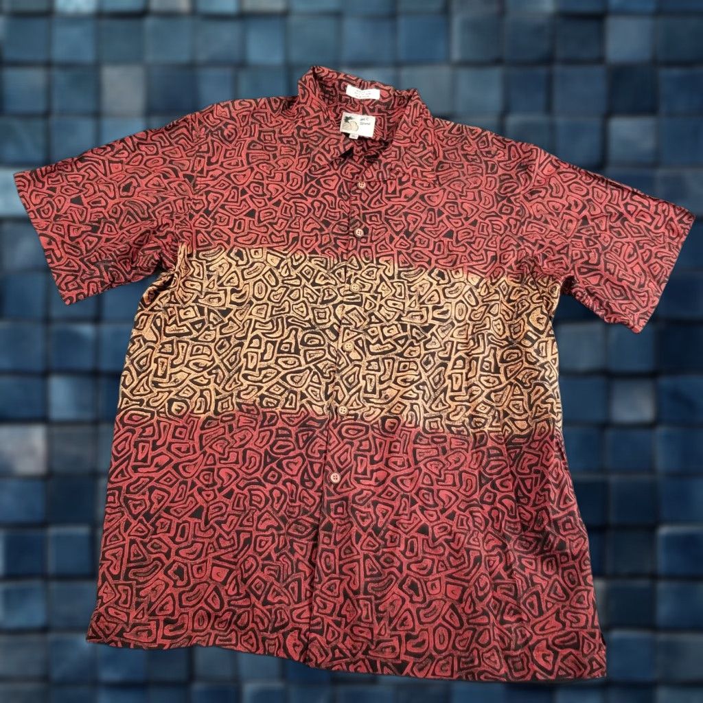 Vintage VINTAGE 90s Hawaiian Shirt Men XL Cotton Geometric Tropical Beach Casual Retro Summer Size US XL / EU 56 / 4 - 1 Thumbnail