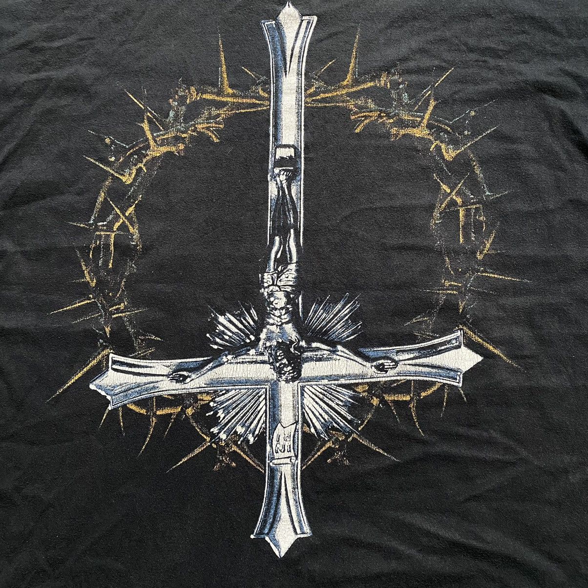 Band Tees VINTAGE KING DIAMOND CRAZY PRINT FADED T SHIRT Size US XL / EU 56 / 4 - 4 Thumbnail