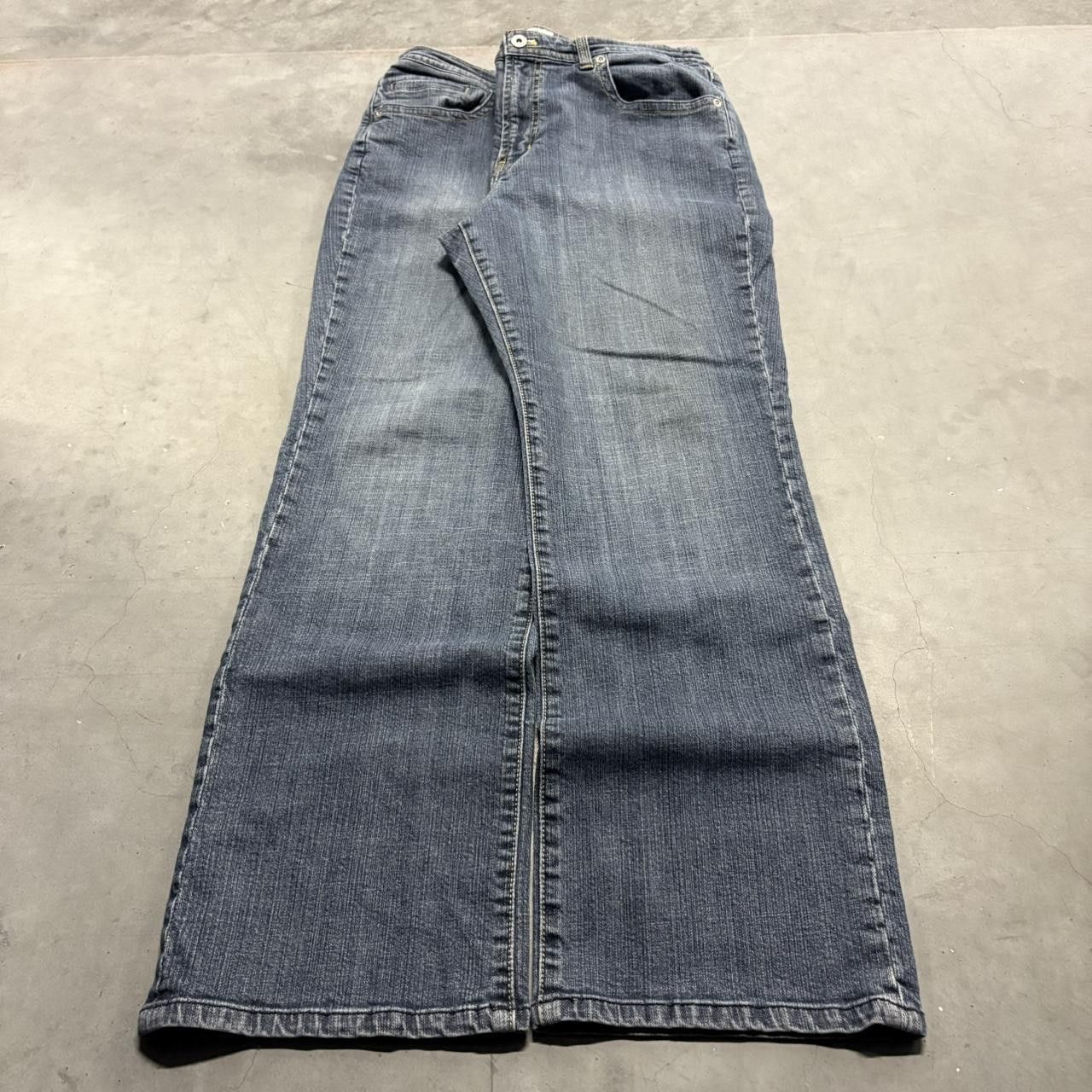 Chicos Crazy Vintage Y2K/2000s Baggy Chico’s Platinum Dark Wash Denim Jeans! Size US 34 / EU 50 - 3 Thumbnail