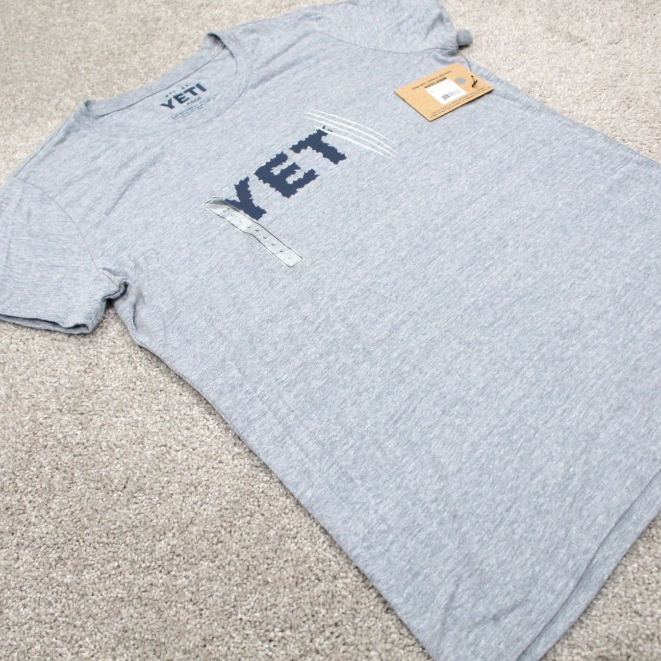 Yeti Yeti Shirt Womens Large Gray Stripe Cotton/Poly/Rayon S/S Pullover NWT Size L / US 10 / IT 46 - 7 Thumbnail