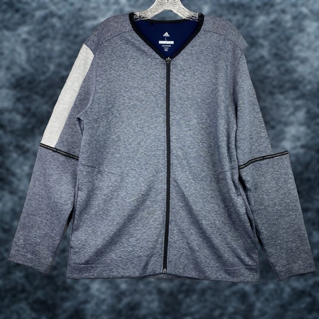 Adidas Adidas Adicross Jacket Mens L Blue Heather Golf Coach Performance Outerwear Size US L / EU 52-54 / 3 - 1 Thumbnail