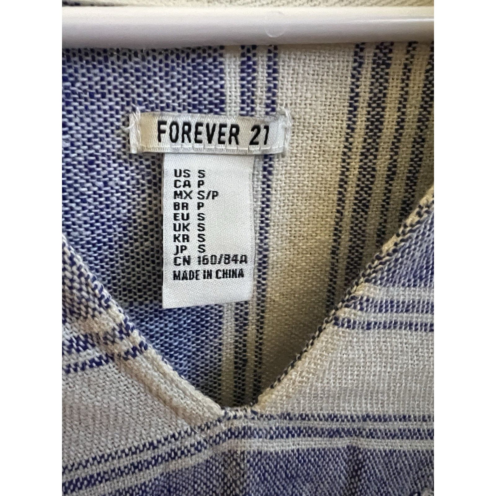 Forever 21 Forever 21 Blue White Stripe Pullover Hoodie Jacket S Pocket Size S / US 4 / IT 40 - 5 Thumbnail
