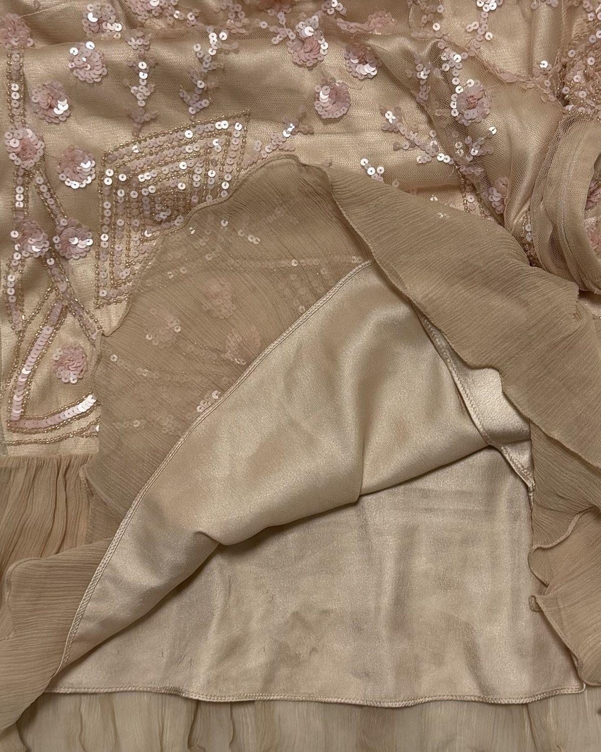 John Galliano JOHN GALLIANO S/S 2008 Lace Sequin Embroidered Flapper Dress Size XS / US 0-2 / IT 36-38 - 5 Thumbnail